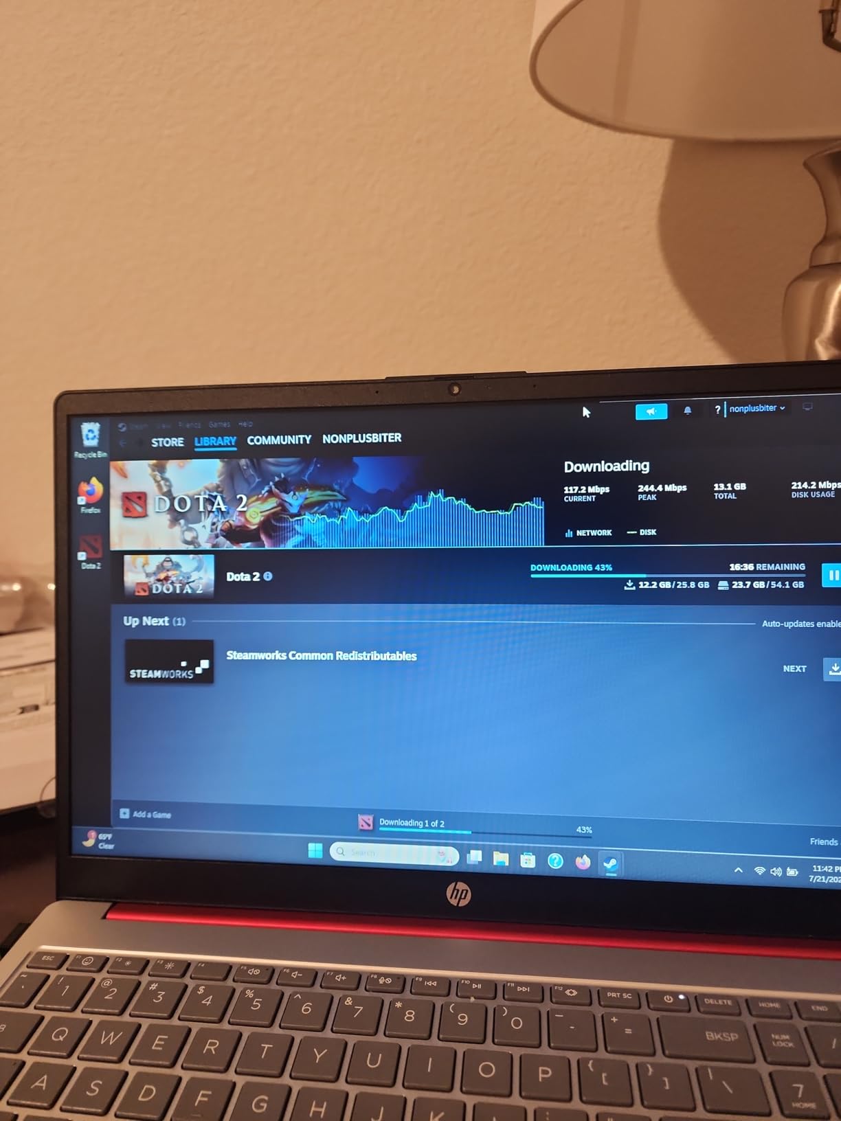 HP 2023 15'' HD IPS Laptop, Windows 11, Intel Pentium 4-Core Processor Up to 2.70GHz, 8GB RAM, 128GB SSD, HDMI, Super-Fast 6th Gen WiFi, Dale Red (Renewed) customer photo 2