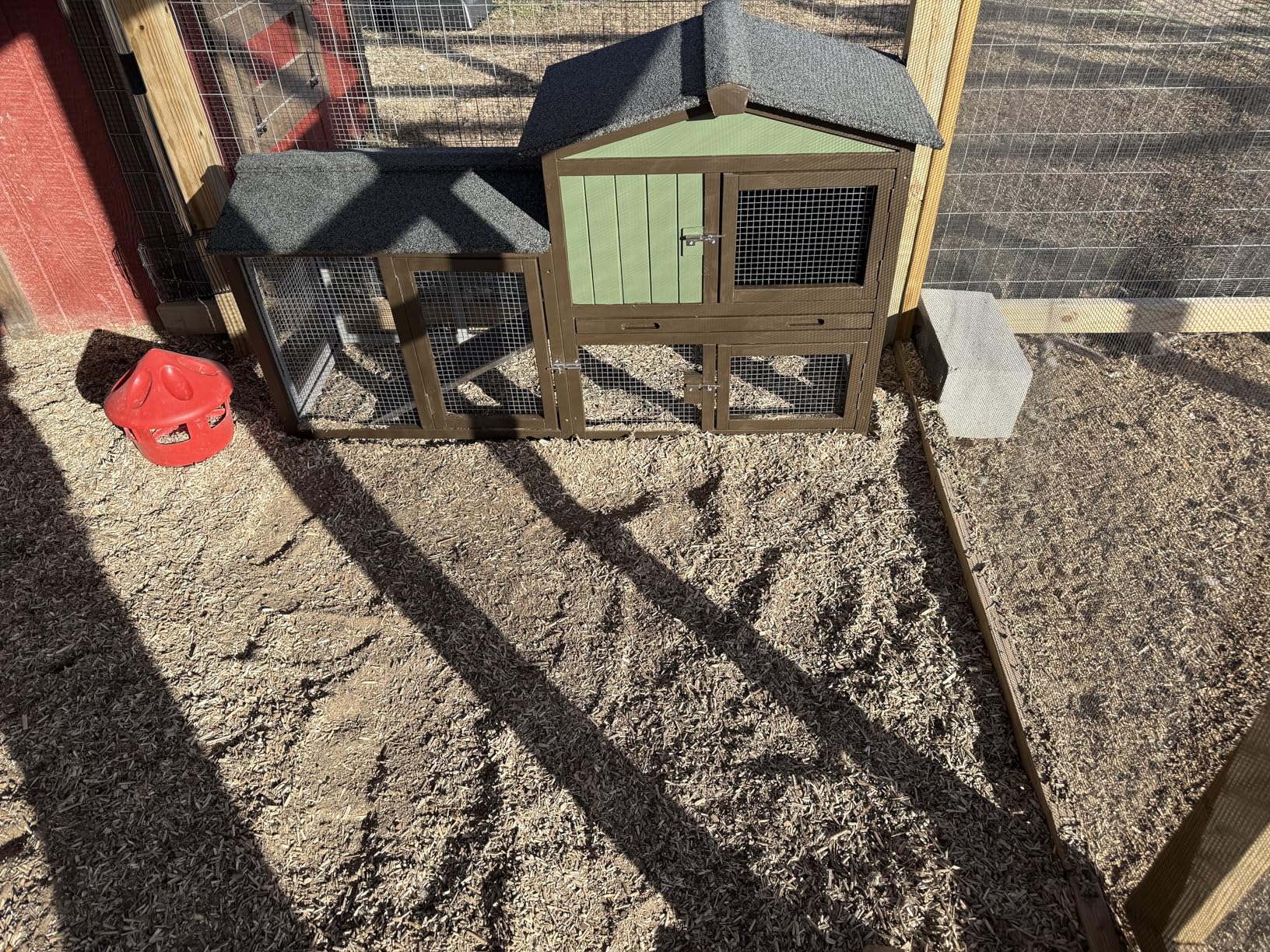 Aivituvin Rabbit Hutch Bunny Cage with Double House and Run Indoor Outdoor Guinea Pig House with Deeper No Leak Trays and Wheels customer photo 2