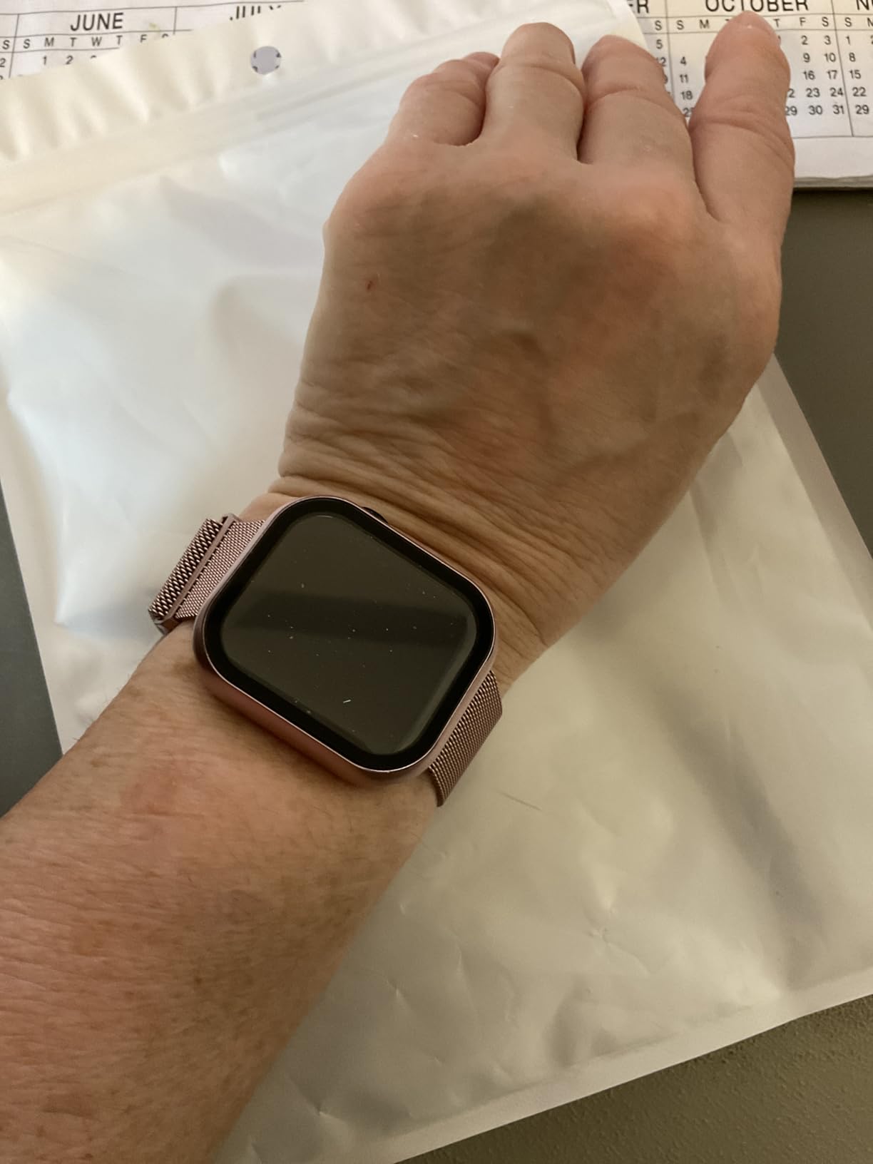 3 Pack Mesh Metal Band Compatible with Apple Watch Band 38mm 40mm 41mm 42mm 44mm 45mm 46mm 49mm, Stainless Steel Magnetic Loop Strap for iWatch Ultra 3 2 1 Series 11/10/9/8/SE/7/6/5/4/3 Men Women customer photo 2