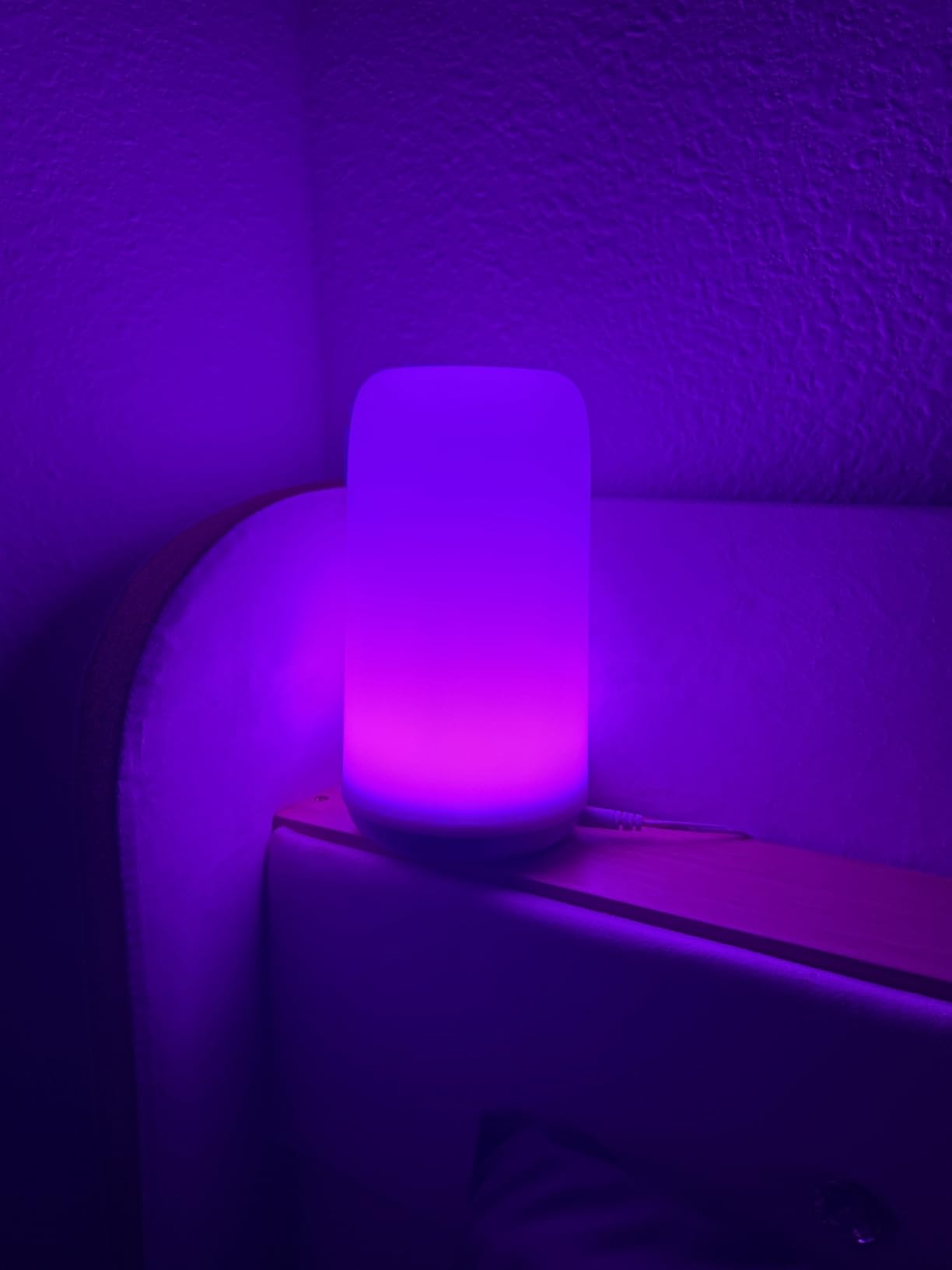 Touch Bedside Table Lamp, [Sleek Design & RGB Mode] 3 Way Dimmable Small Lamp for Bedroom, LED Lamp with Warm White Lights, Multi-Color Smart Nightstand Lamp customer photo 1