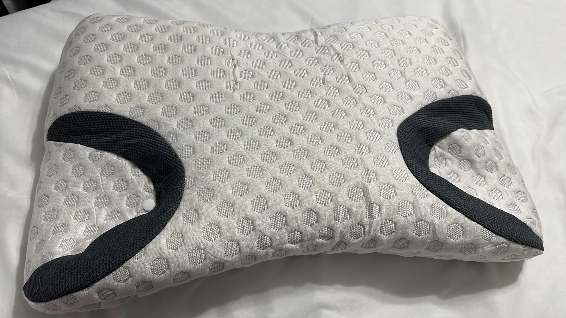 IKSTAR Cooling CPAP Pillow for Side Sleepers - Sleep Apnea Pillow for CPAP User - Reduce Air Leak/Hose Tangle/Mask Pressure - Memory Foam Neck Support Nasal Pillows Side/Back/Stomach Sleeper customer photo 2