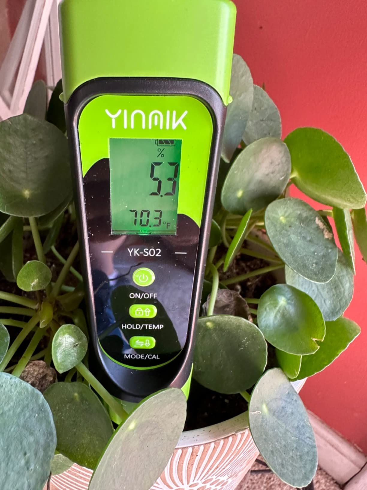 YINMIK Digital Soil Moisture Meter, Direct Soil EC Meter, 3 in 1 Soil Hygrometer EC Indoor Plant Soil Moisture Meter for Water, House Plants, Great Hygrometer for Gardeners, Composters, Farmers, Nurseries customer photo 2