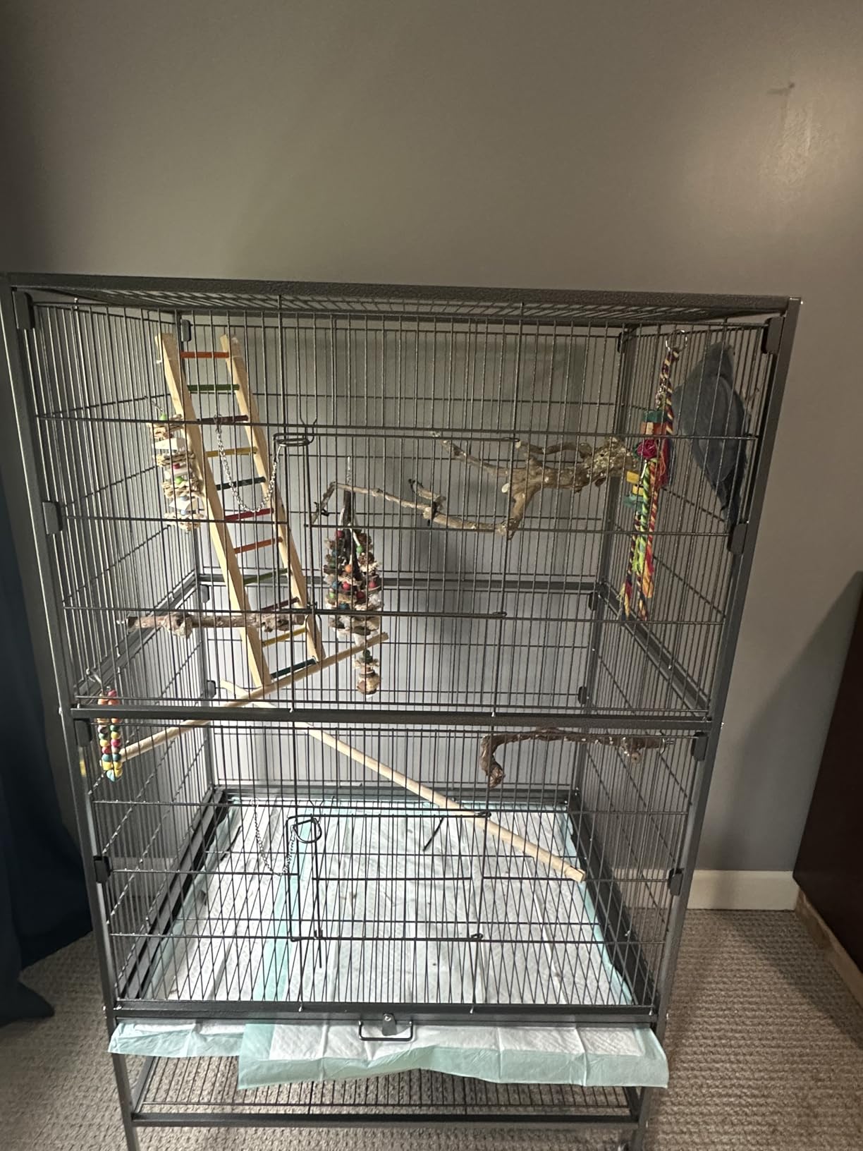 Yaheetech 60.5inch Extra Large Bird Cage Metal Parrot Cage Flight Cage for Cockatiels African Grey Quaker Green Cheek Sun Conure Medium Birds Parrots customer photo 2