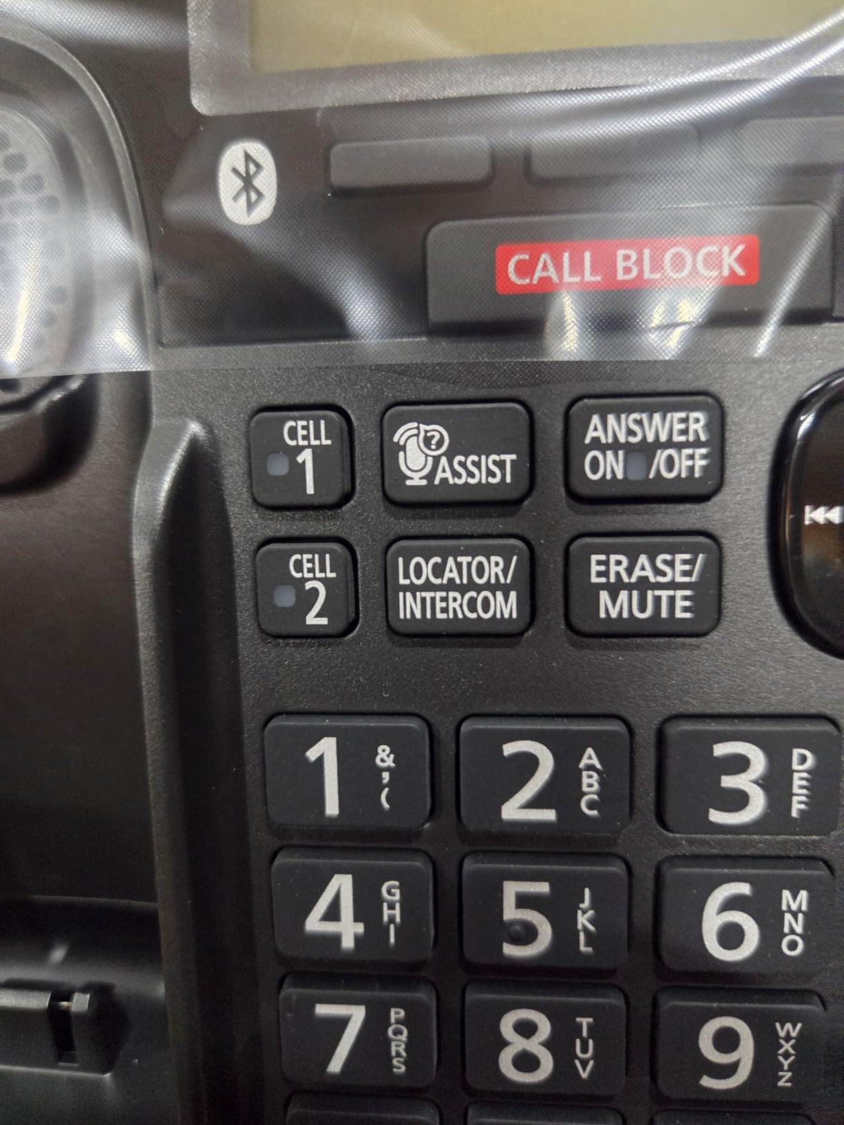 Panasonic Cordless Phone with Advanced Call Block, Link2Cell Bluetooth, One-Ring Scam Alert, and 2-Way Recording, Answering Machine, 5 Handsets - KX-TGF975B (Black/Silver Trim) customer photo 2