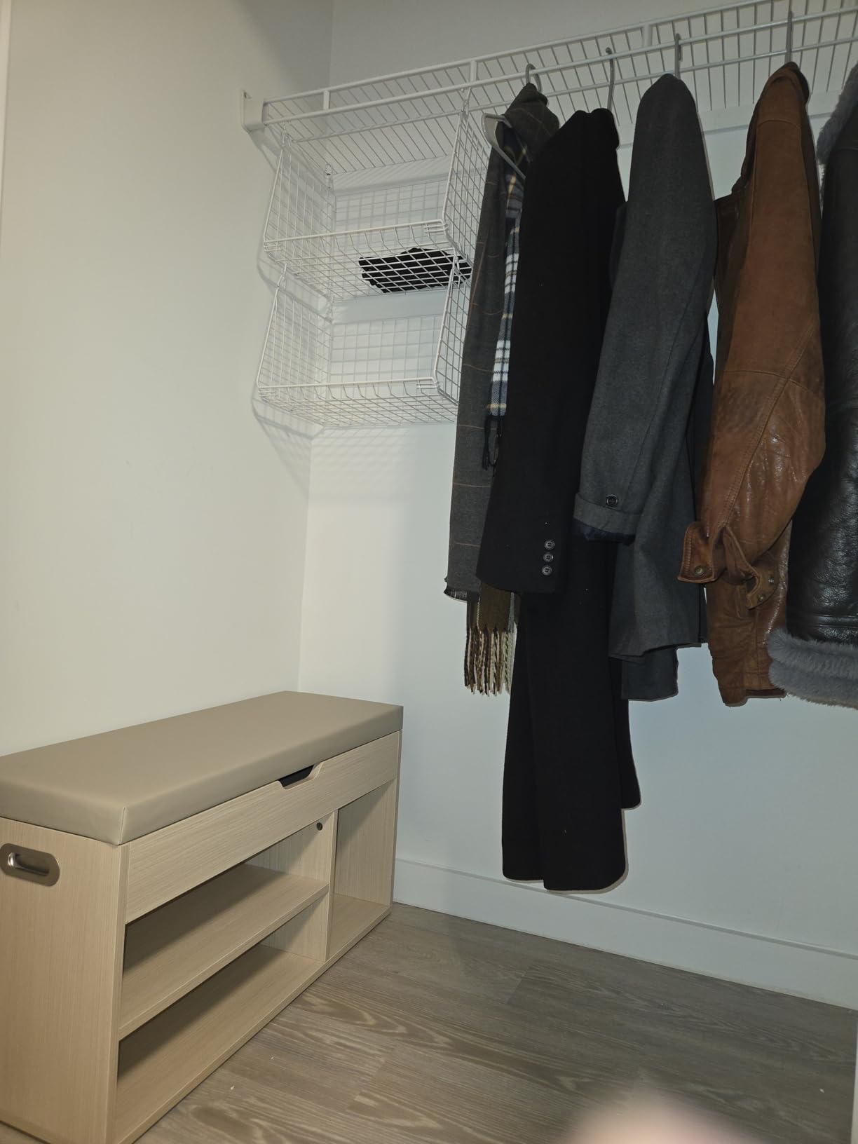 VASAGLE CUSTOS Collection - Storage Bench with Cushion, Shoe Bench, Padded Seat, Hidden Storage, Entryway, Hold up to 300 lb, 11.8 x 31.5 x 17.3 Inches, Rustic Brown and Ink Black ULHS30BX customer photo 2