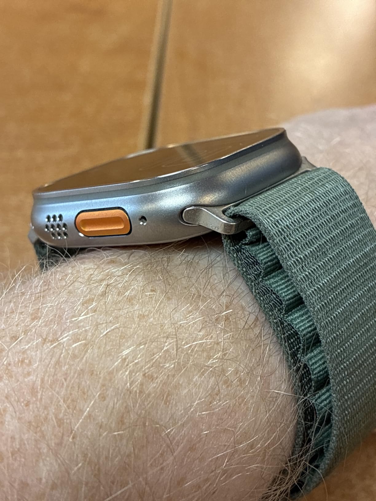 Apple Watch Ultra [GPS + Cellular 49mm] Titanium Case with Midnight Ocean Band, One Size (Renewed) customer photo 2