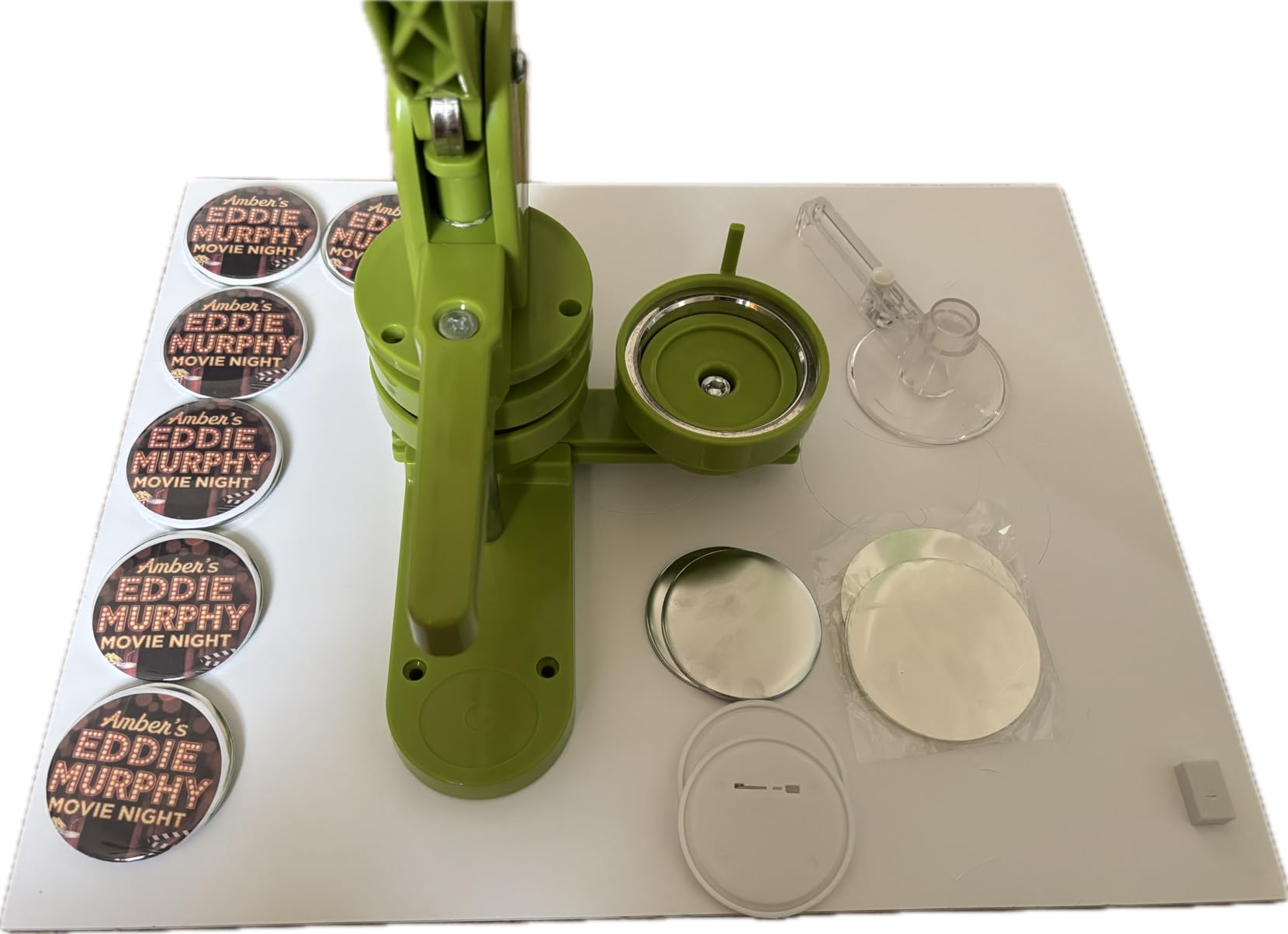 Happizza Button Maker Machine, 75mm(3 inch) DIY Pin Button Maker Press Machine Kit, Badge Button Press Machine Pin Maker Machine with Free 100pcs Button Parts&Pictures&Circle Cutter&Magic Book customer photo 2
