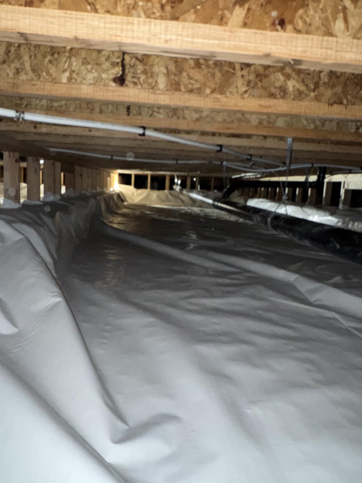 Whitecap - Woven Vapor Barrier - 12 Mil (4' x 200'), Thick Plastic sheeting, Drop Cloth Moisture Barrier Covering for Crawl Space Encapsulation, Life-Time Warranty customer photo 1