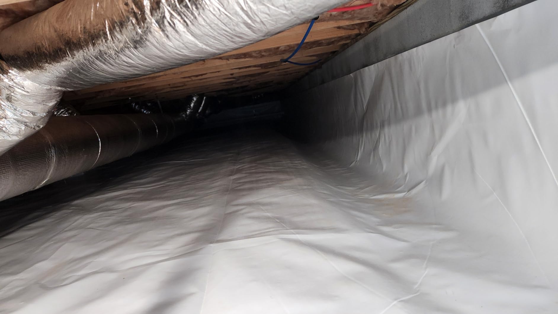 Whitecap - Woven Vapor Barrier - 12 Mil (4' x 200'), Thick Plastic sheeting, Drop Cloth Moisture Barrier Covering for Crawl Space Encapsulation, Life-Time Warranty customer photo 2