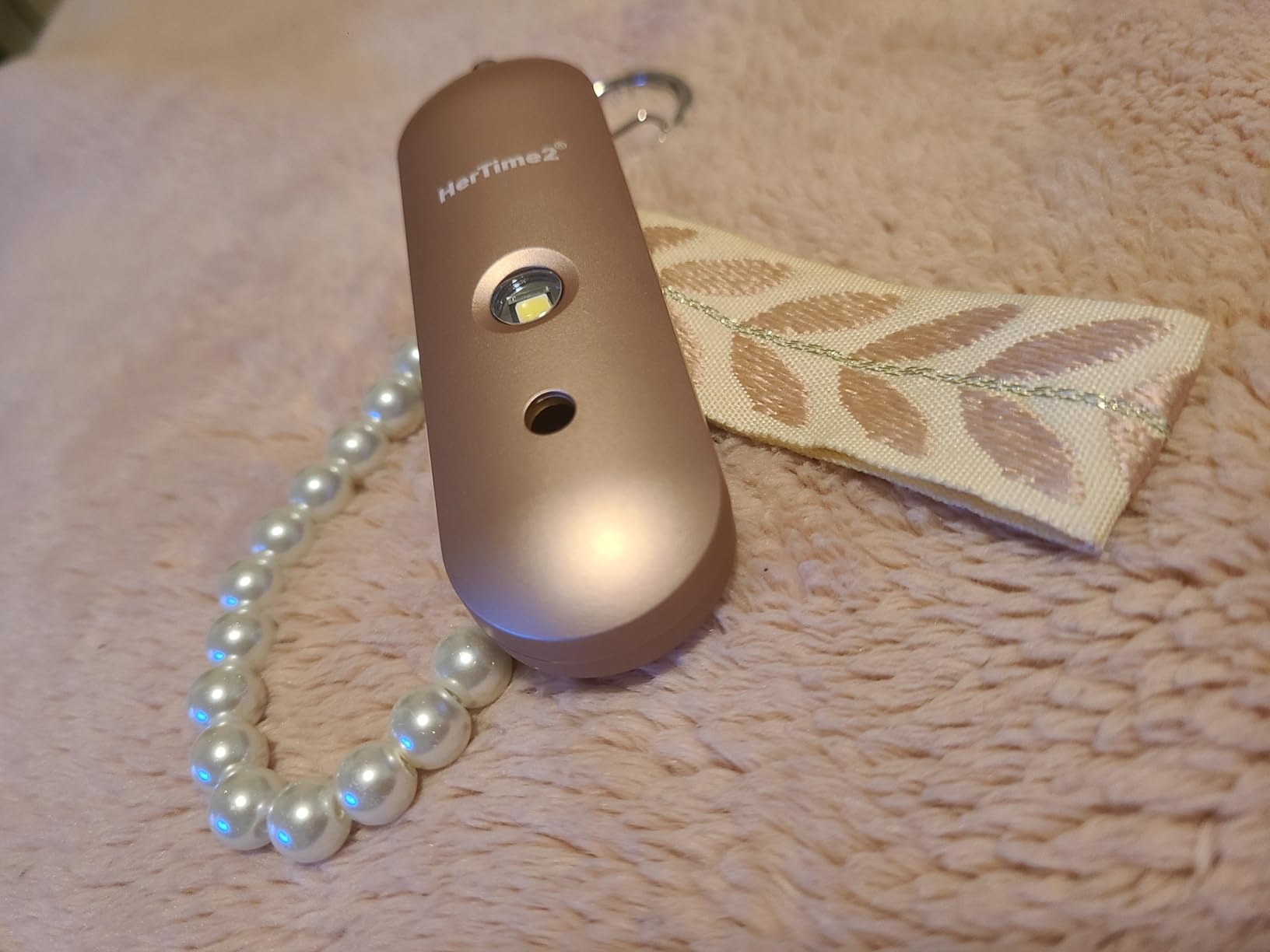 Personal Safety Alarm - Travel Safe Waterproof - Gift for Women College Girls - Self Defense Keychain - Extra Loud Siren - Strobe Light (Rose Gold) customer photo 2