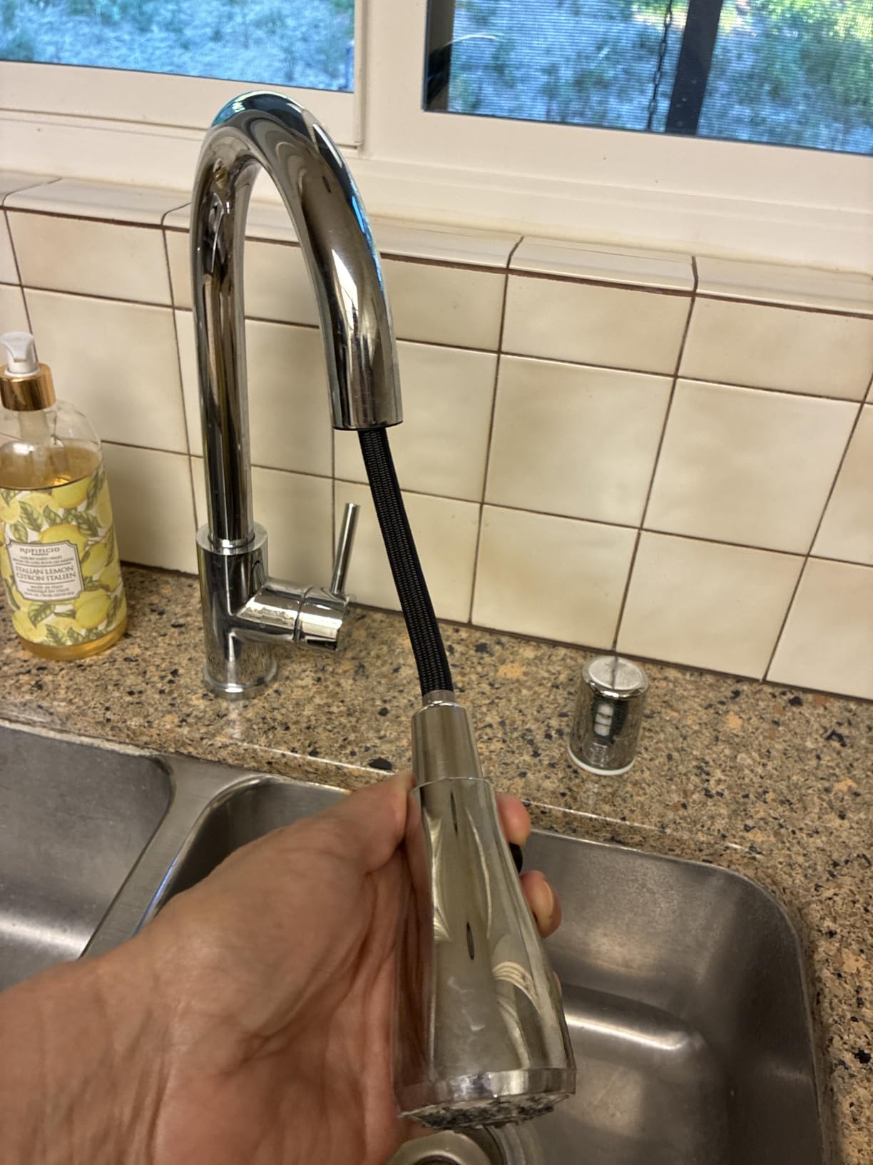 Kicimpro Touchless Kitchen Faucet with Pull Down Sprayer Brushed Nickel, Side Motion Sensor Kitchen Touchless Faucet with Water Line, Two Control Modes Touchless Faucet for Kitchen Sink, Single Handle customer photo 1