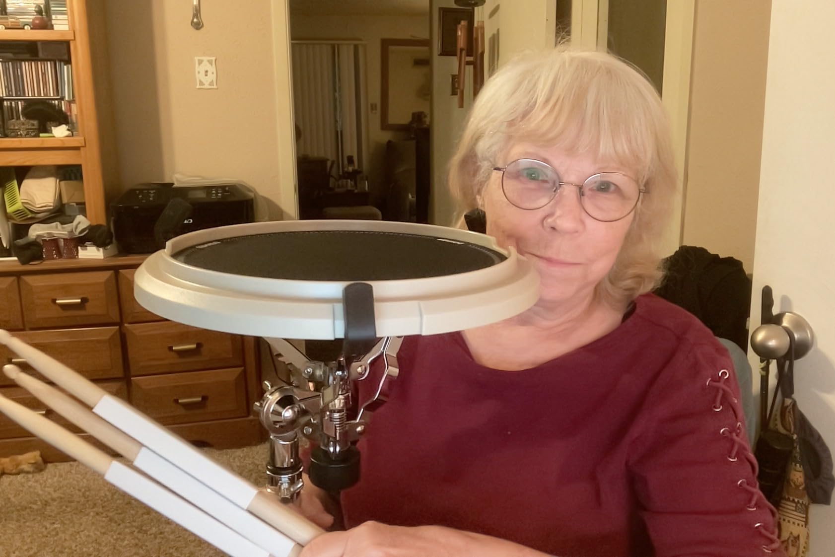 Donner Drum Practice Pad 12 Inches with Removable Snare Simulation Built-in 800 Steel Balls customer photo 1