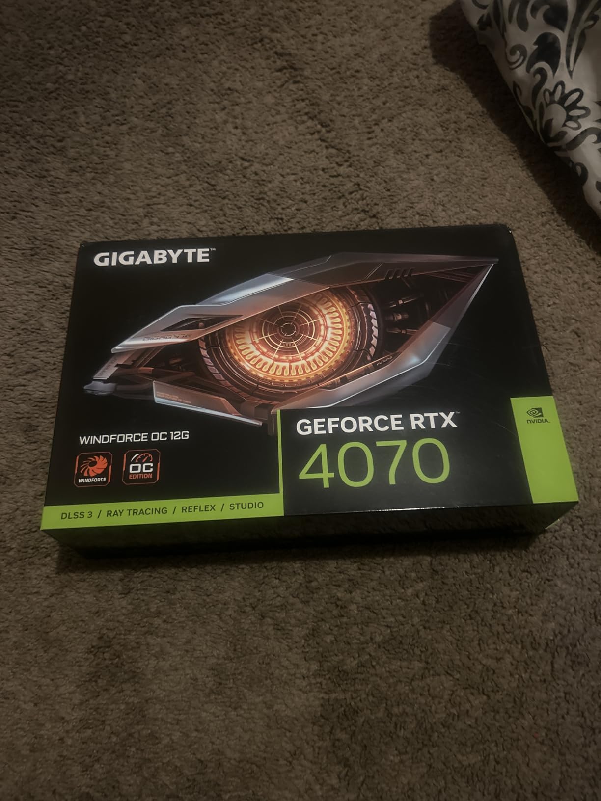 GeForce RTX 4070 WINDFORCE OC 12G Graphics Card, 3X WINDFORCE Fans, 12GB 192-bit GDDR6X, GV-N4070WF3OC-12GD Video Card customer photo 2