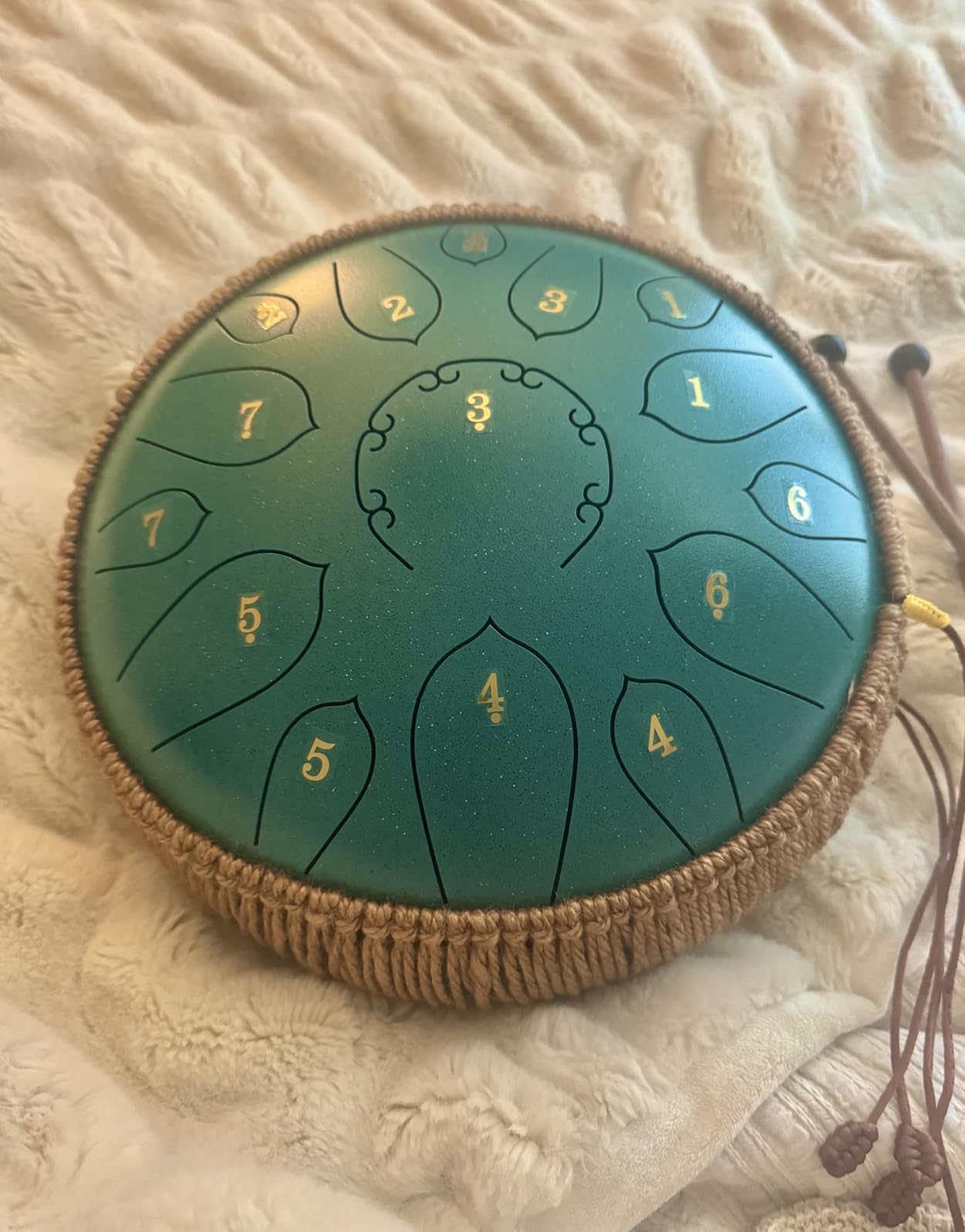 Steel Tongue Drum - 15 Note 12 Inch Tongue Drums - Percussion Instruments - Hand Pan Drum with Music Book, Drum Mallets and Carry Bag, D Major, Navy Blue customer photo 2