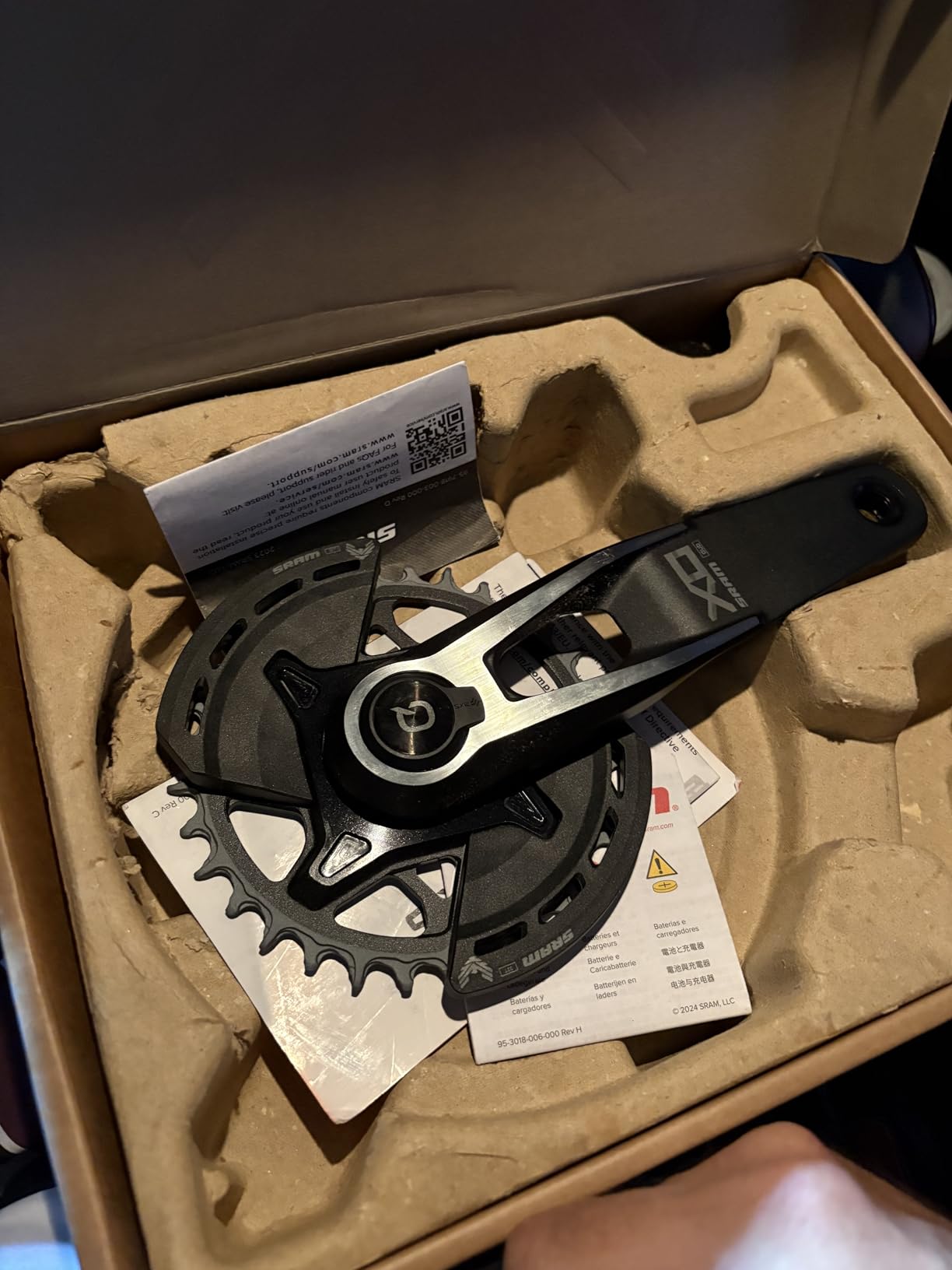 SRAM, X0 T-Type Spindle Power Meter, Power Meter Crankset, Speed: 12, Spindle: 28.99mm, BCD: Direct Mount, 32, Dub, 170mm, Black, Boost customer photo 1