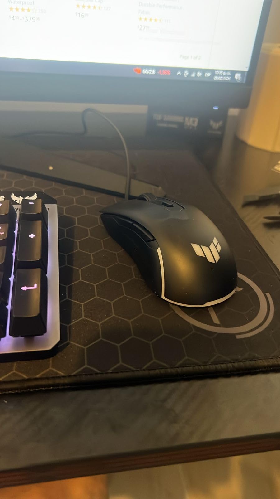 ASUS TUF Gaming M3 Gen II Wired USB Gaming Mouse - Right-Handed Ergonomic, 59g Lightweight, 8K DPI, IP56 dust & Water Resistance, Antibacterial Guard, 6 Programmable Buttons, PC/Mac Support - Black customer photo 1