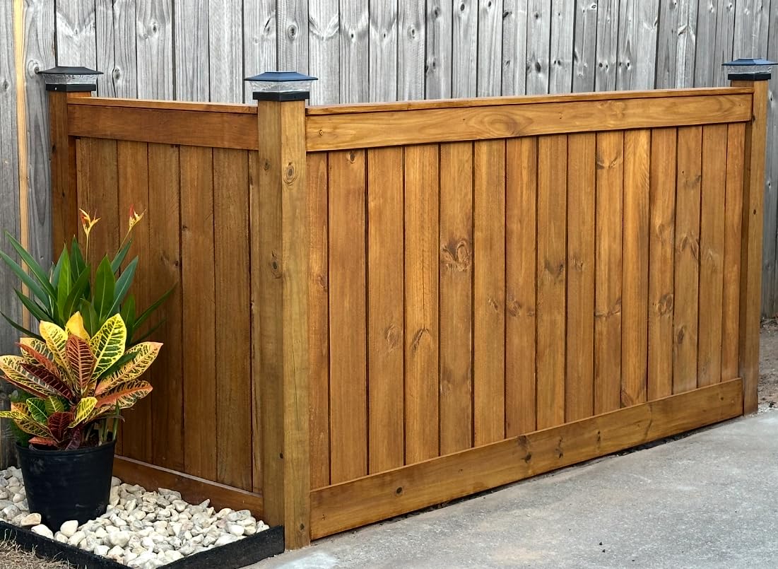 APONUO Solar Post Cap Lights 6 Pack for 4x4 5x5 6x6 Wood & Vinyl Fences - IP65 Waterproof, All-Night Auto On/Off, Warm/Cool White Light, Outdoor Deck Patio Garden (Black) customer photo 1