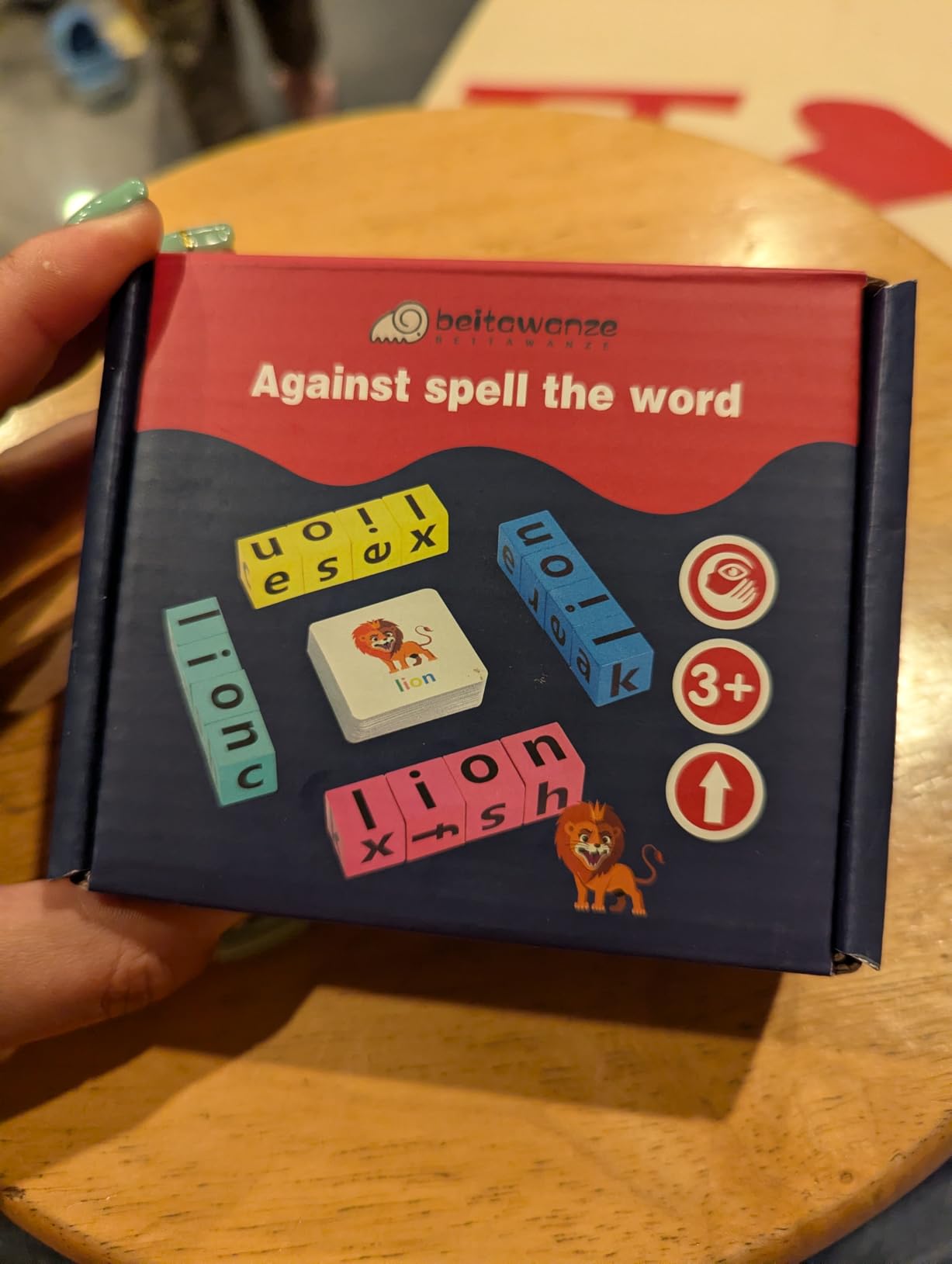 DragonflyDreams Wooden Blocks Spelling Game, Wooden Alphabet Puzzles Blocks, Matching Letter Game Montessori Learning customer photo 1