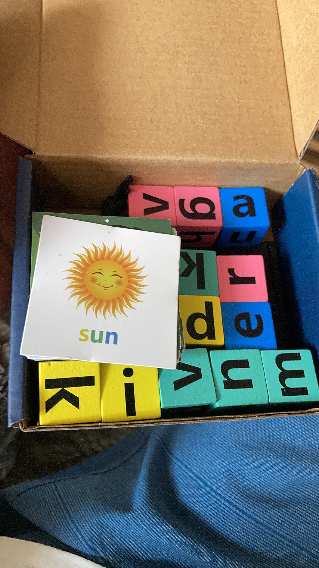 DragonflyDreams Wooden Blocks Spelling Game, Wooden Alphabet Puzzles Blocks, Matching Letter Game Montessori Learning customer photo 2