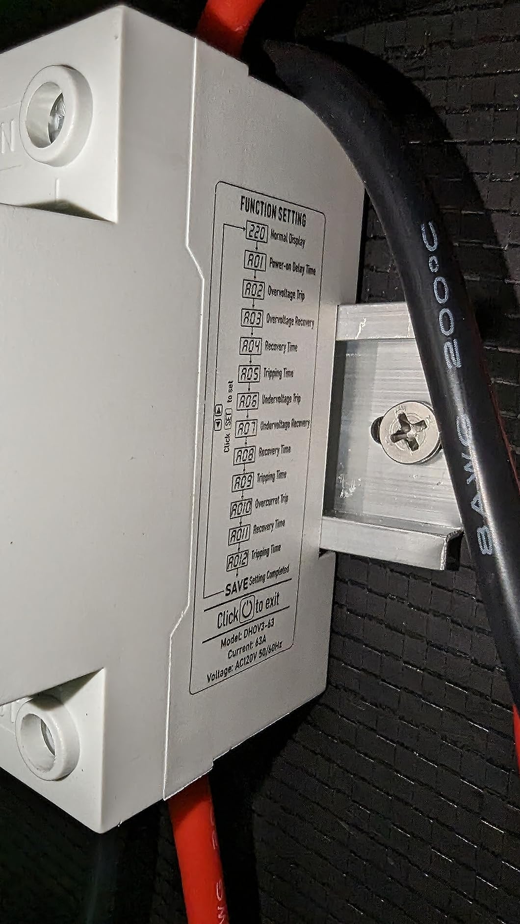 DIHOOL Adjustable Voltage Protector 110V 220V, Low/High Voltage Cutoff and Overcurrent Protection, 70-200V Undervoltage, 140-300V Overvoltage, 1-63A Smart Circuit Breaker AC Disconnect, DIN Rail Mount customer photo 2