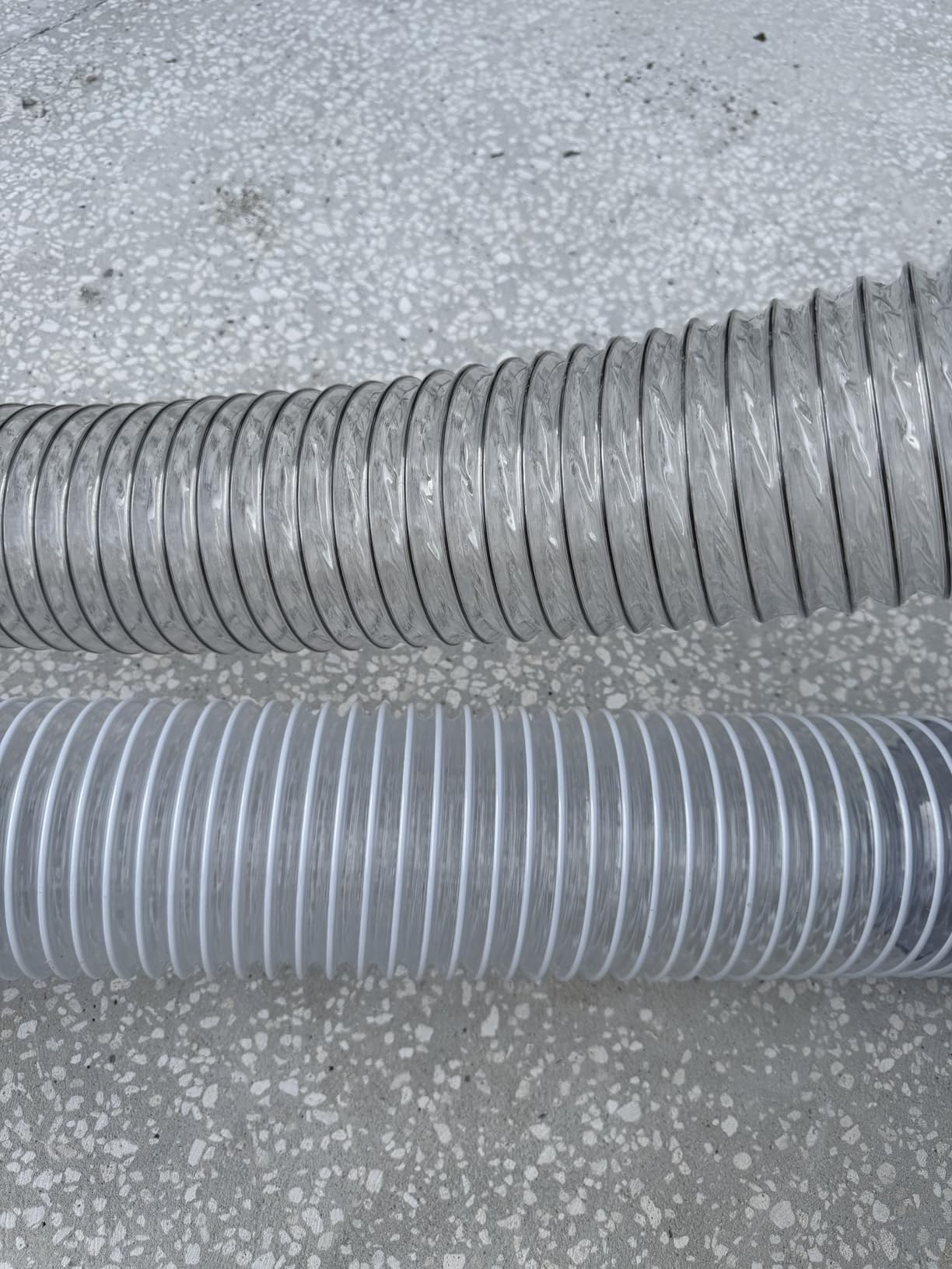 Therwen 4 x 70' Flexible PVC Dust Collection Hose, Heavy Duty Dust Debris, Fume Collection Puncture Resistant Clear Vacuum Hose customer photo 1