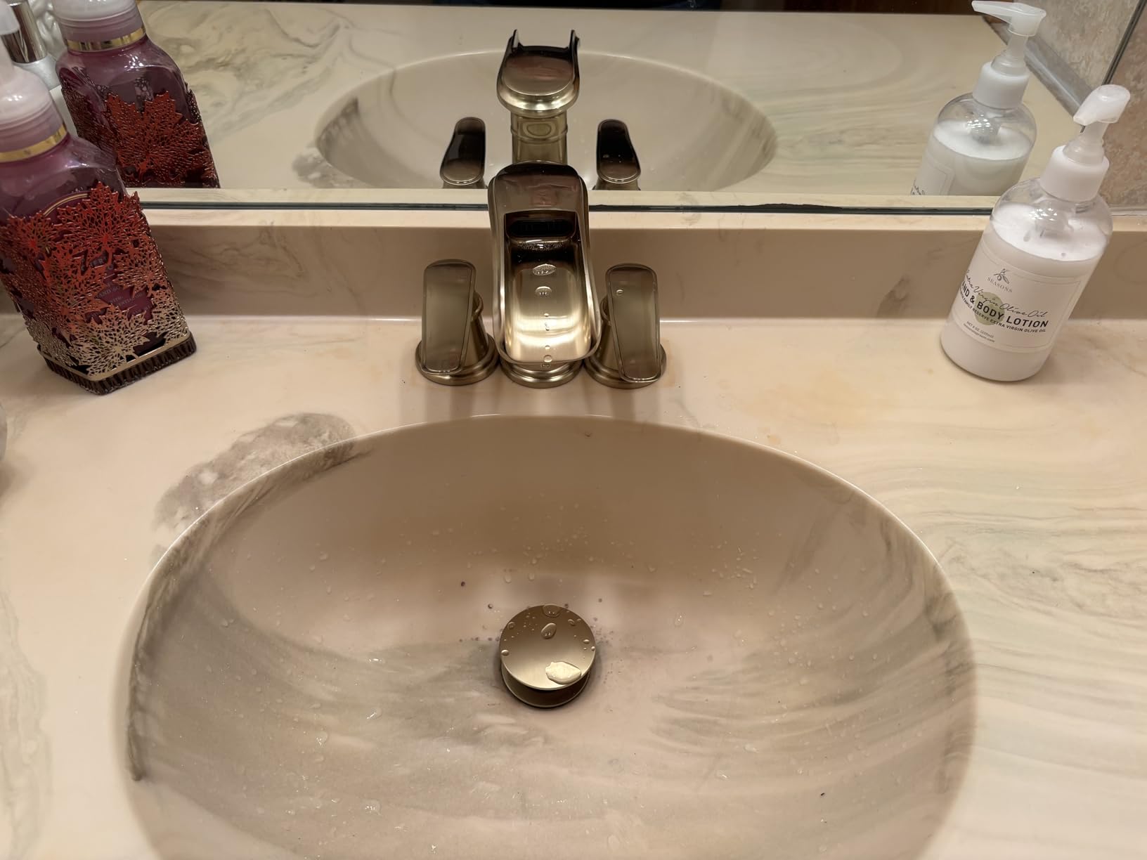 BWE Vessel Sink Faucet Waterfall Matte Black Bathroom Faucets Single Hole Single Handle Bathroom Sink Faucet Tall Vessel Faucet with Pop Up Drain and Water Supply Line customer photo 1