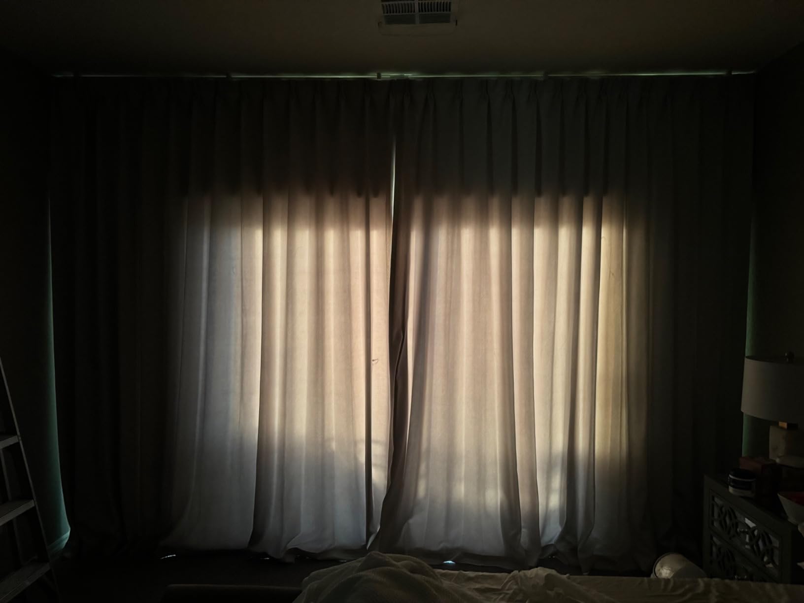 Graywind Rechargeable Smart Curtains Compatible with Alexa App Remote Control Motorized Drape for Sliding Door One-Way or Split Draw, Custom Width Up to 220