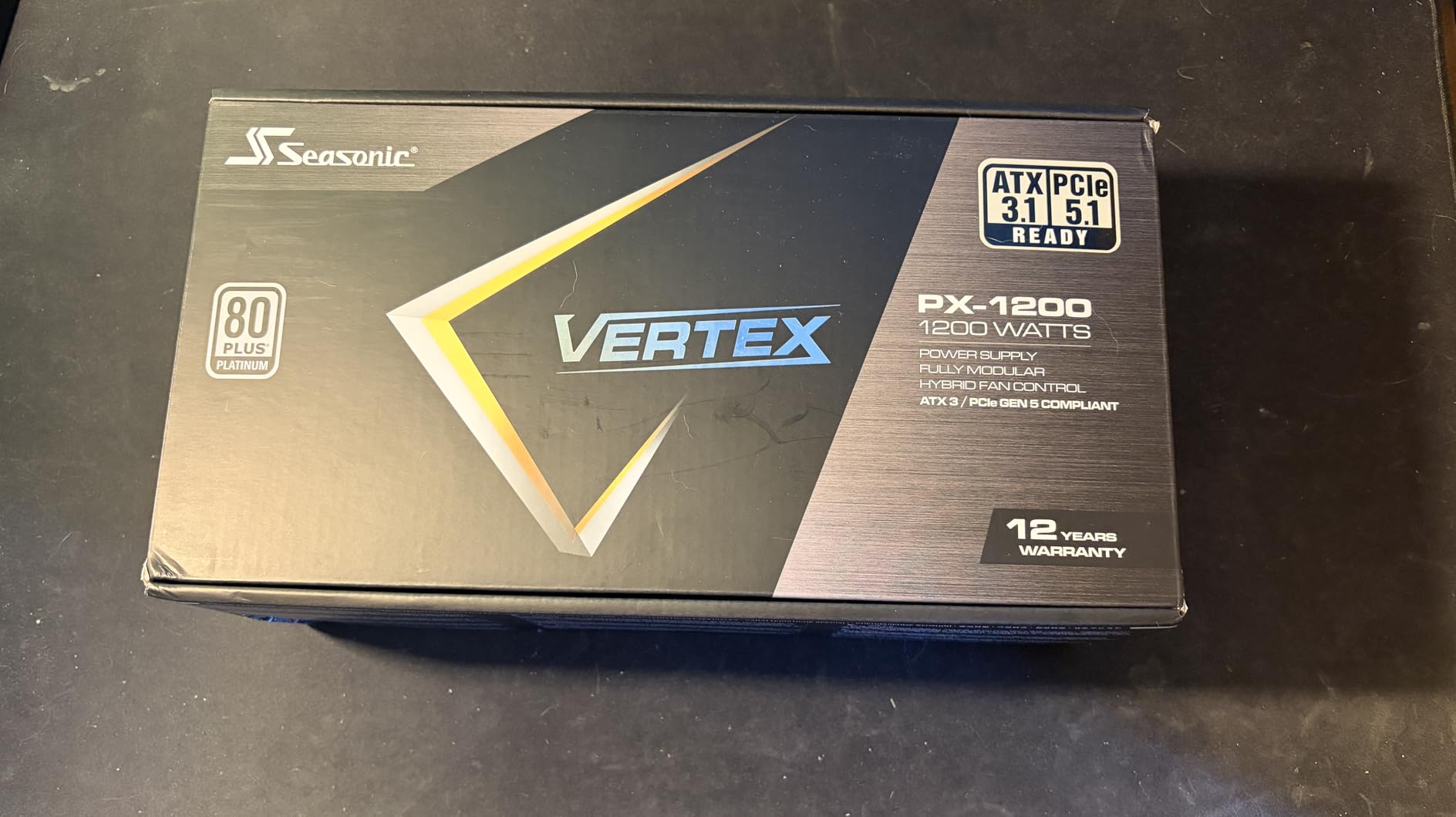Seasonic Vertex PX 1000W Power Supply ATX 3.1 PCIe 5.1 (12V-2x6) 12 Years Warranty Cybenetics Platinum A Fully Modular RTX 5090 AMD RX 9000 Ready customer photo 1