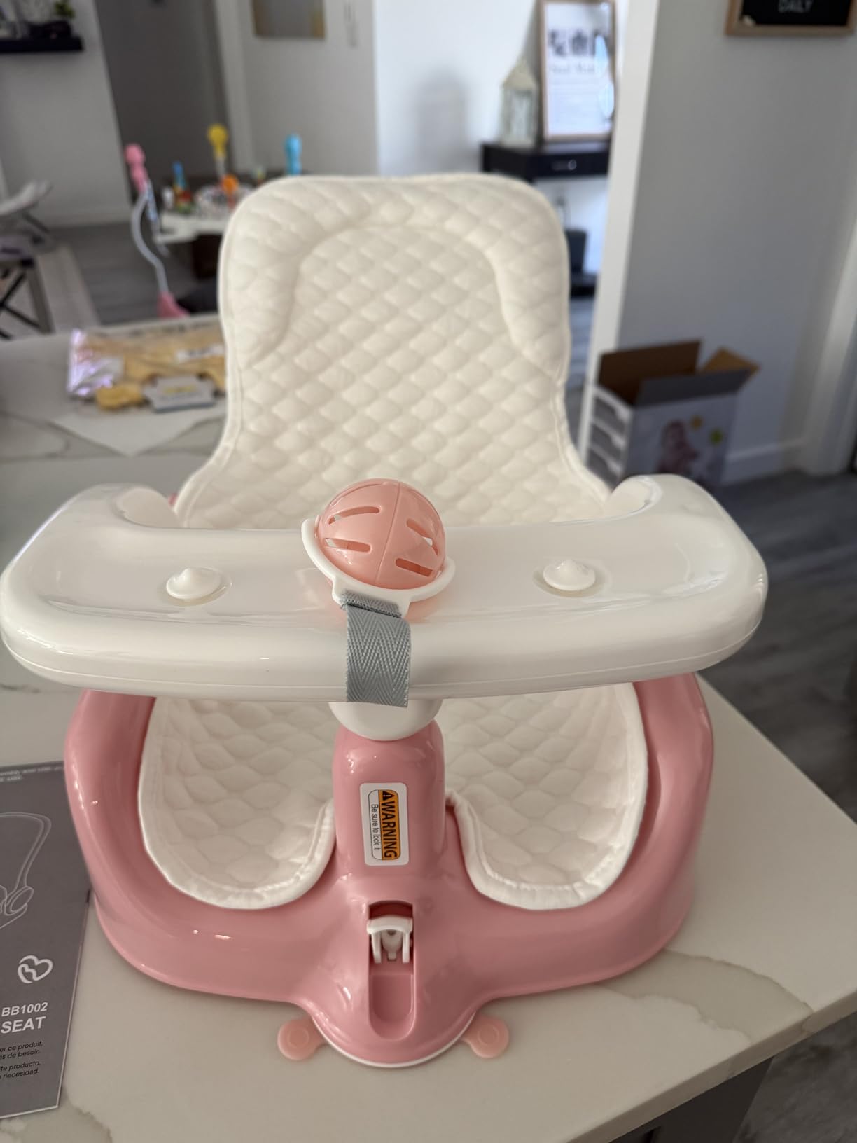BabyBond Baby Bath Seat with Sitting & Lying 2 Modes, 3-Speed Adjustment, Powerful Suction Cups, Infant Bathtub Chair with Soft and Comfortable Towel customer photo 1