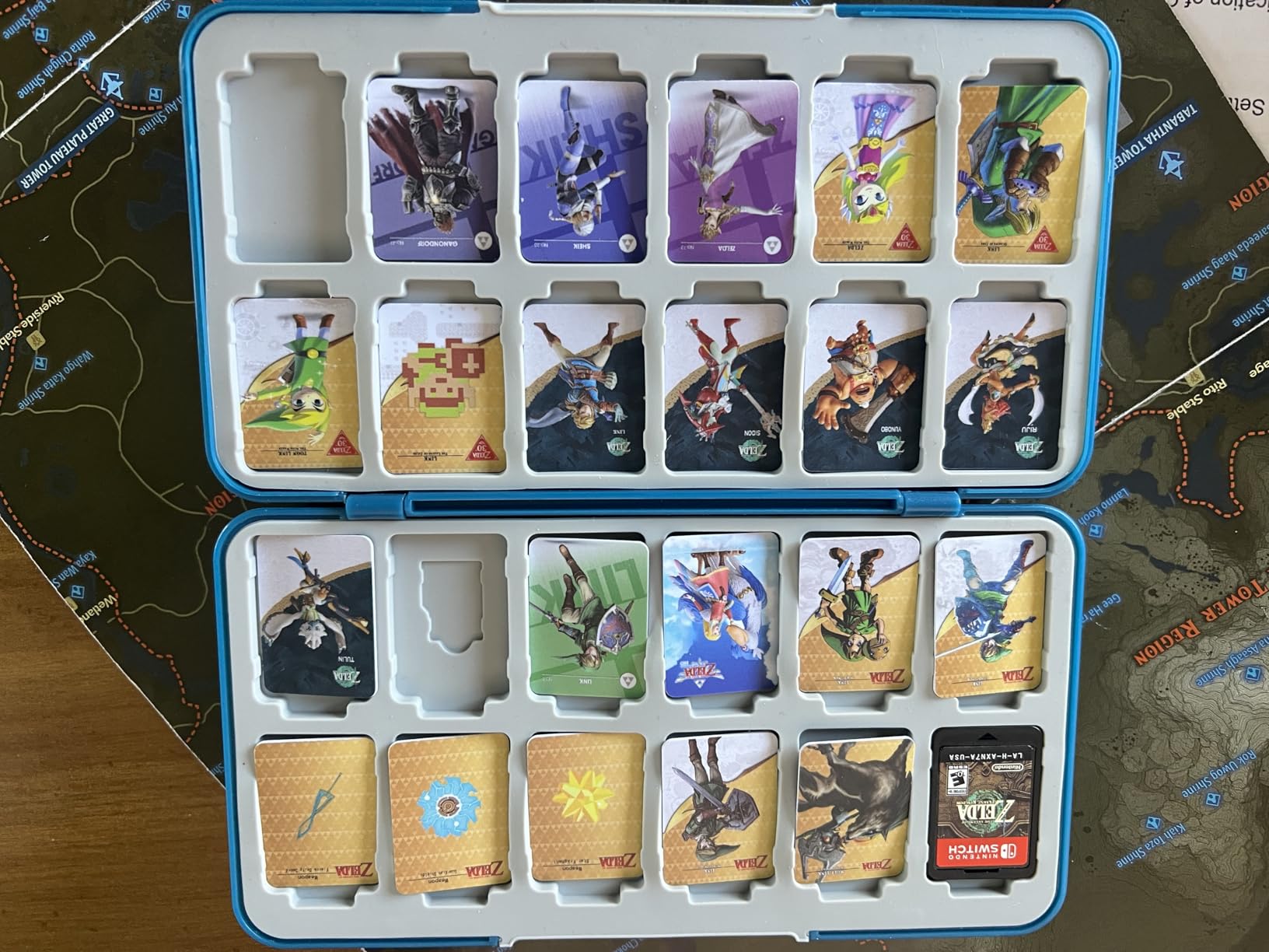 PERFECTSIGHT 48 Switch Game Card Case for Nintendo Switch OLED/ Lite, Cute Switch 2 Game Holder Cartridge Case for Game Cards and SD Cards, Kawaii Portable Compact Storage Box, Black Kingdom customer photo 1