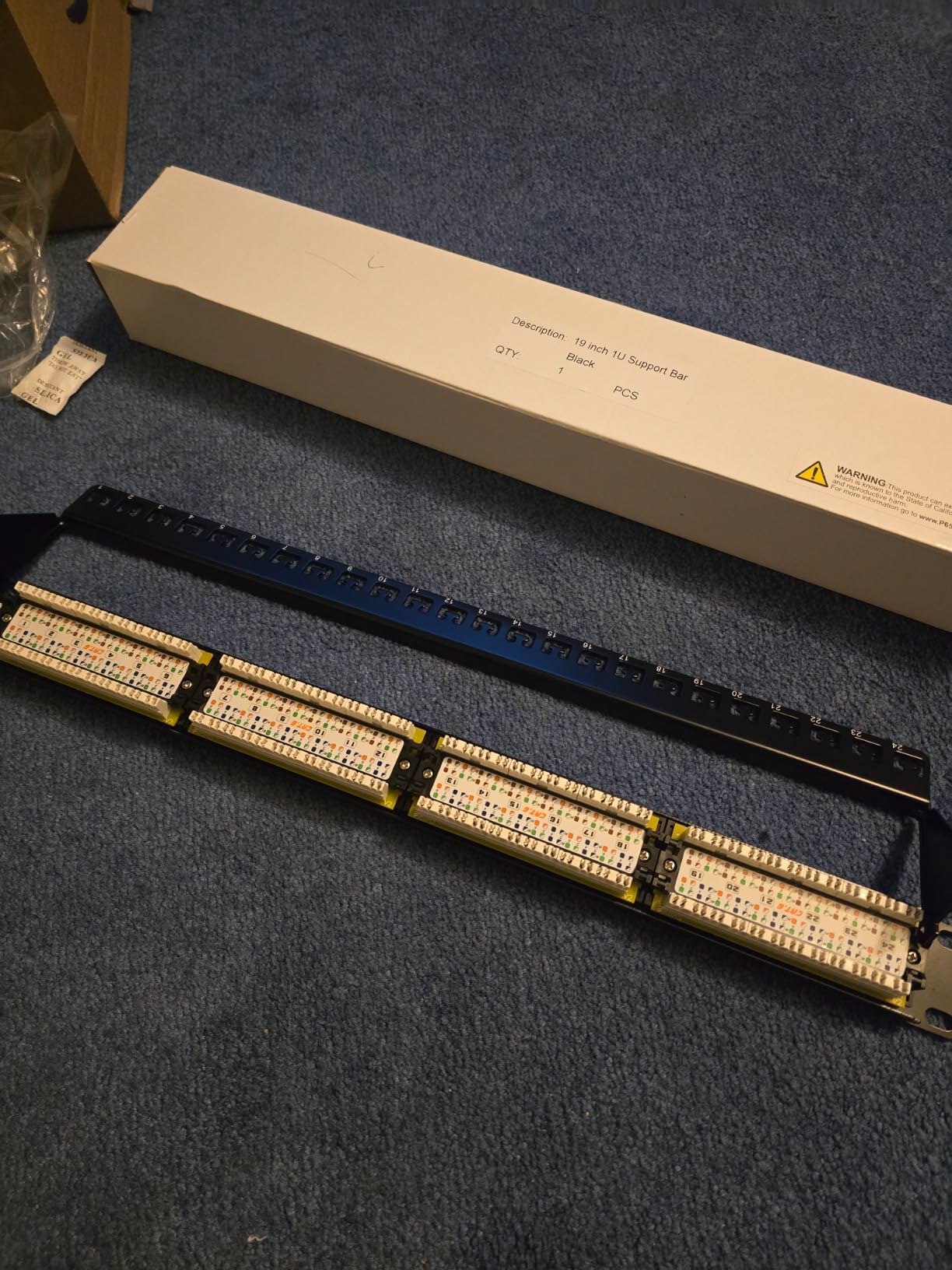 [UL Listed] Cable Matters 24 Port Patch Panel Rackmount or Wall Mount 19-Inch with Support Bar, 1U Cat6 Network Patch Panel for 10 Gigabit Ethernet, 110 or Krone Impact Tools Compatible customer photo 2