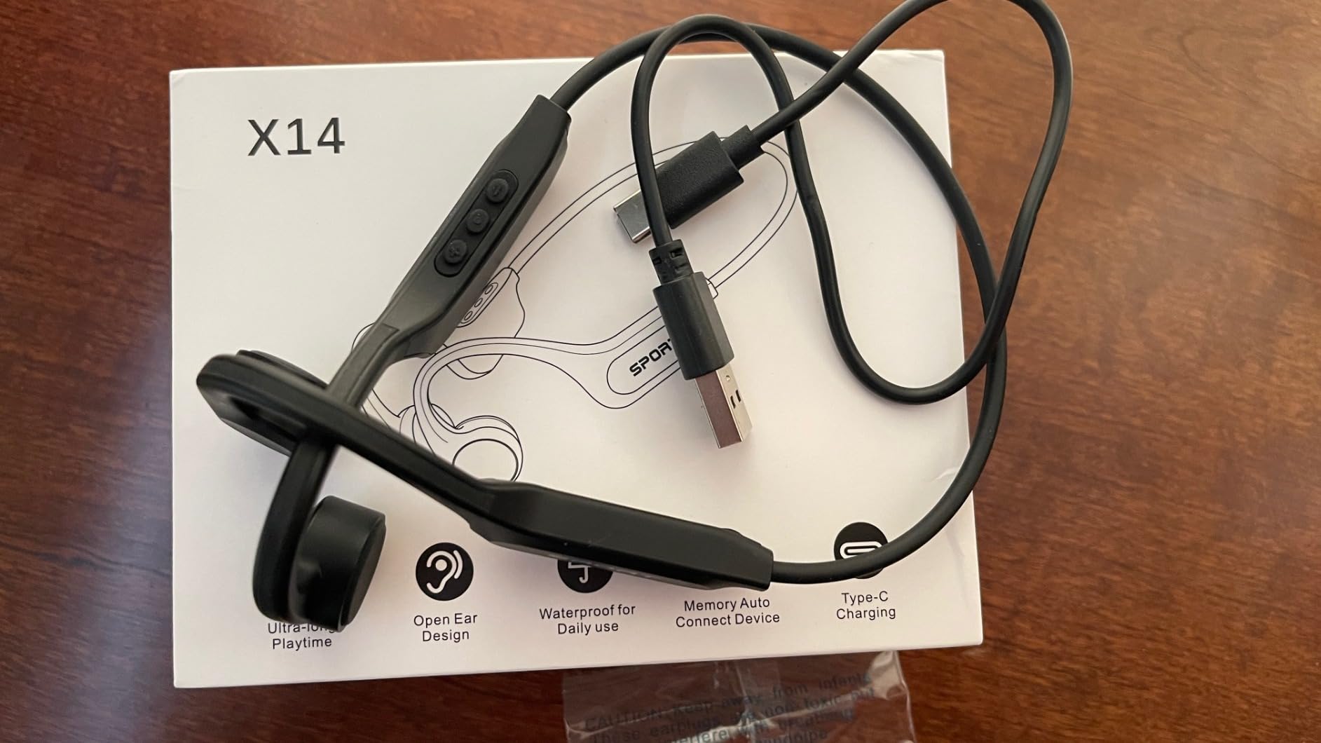CXK Bone Conduction Headphones Bluetooth 6.0 - Open Ear Headphones with Mic, Premium Loud Sound 10Hrs Playtime customer photo 2