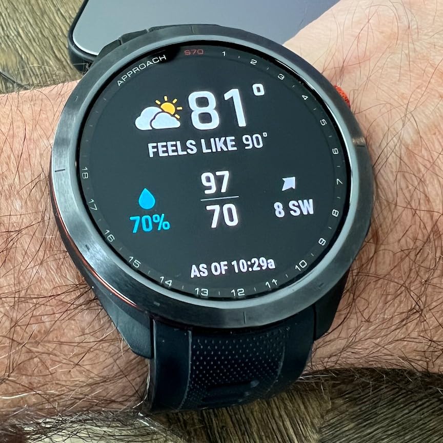 Garmin Approach S70 (Black, 47mm) Golf GPS Watch | Premium Smartwatch with AMOLED Display, Virtual Caddie & Playslike Distance customer photo 2