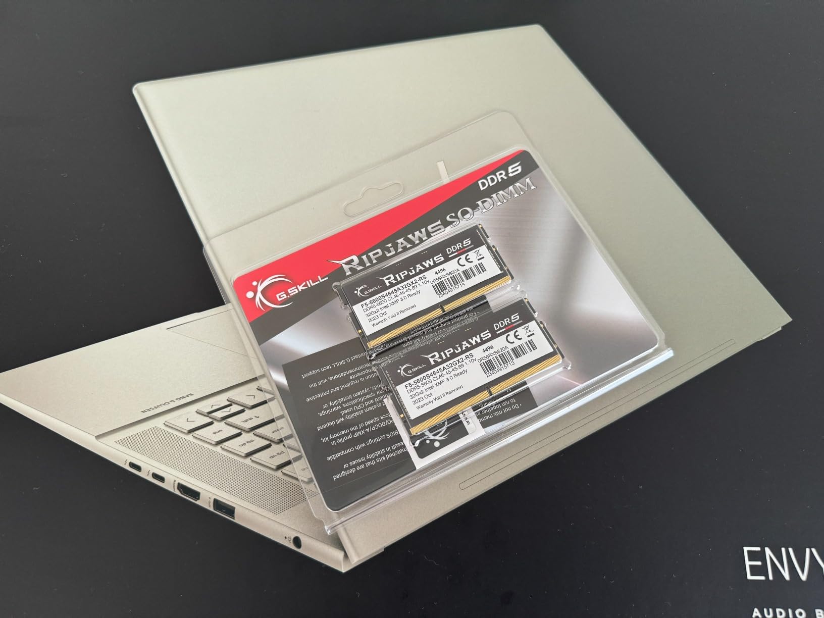 G.SKILL Ripjaws DDR5 SO-DIMM Series DDR5 RAM 32GB (2x16GB) 5600MT/s CL40-40-40-89 1.10V Unbuffered Non-ECC Notebook/Laptop Memory SO-DIMM (F5-5600S4040A16GX2-RS) customer photo 1