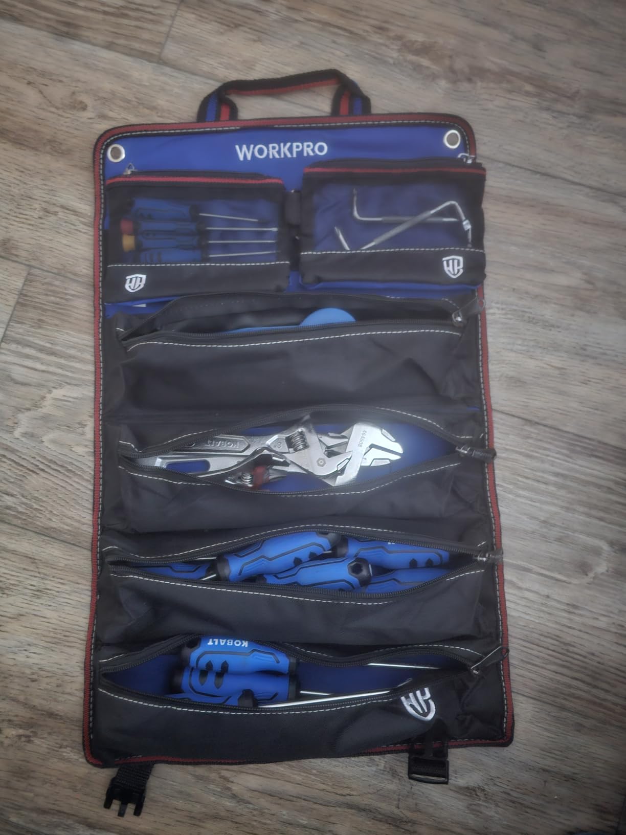 WORKPRO Roll Up Tool Bag, Tool Roll Up Bag with Detachable Tool Pouches, Heavy Duty Tool Bag Organizer with 6 Pockets, Tool Organizer for Mechanic, Electrician, Plumber and Carpenter customer photo 1