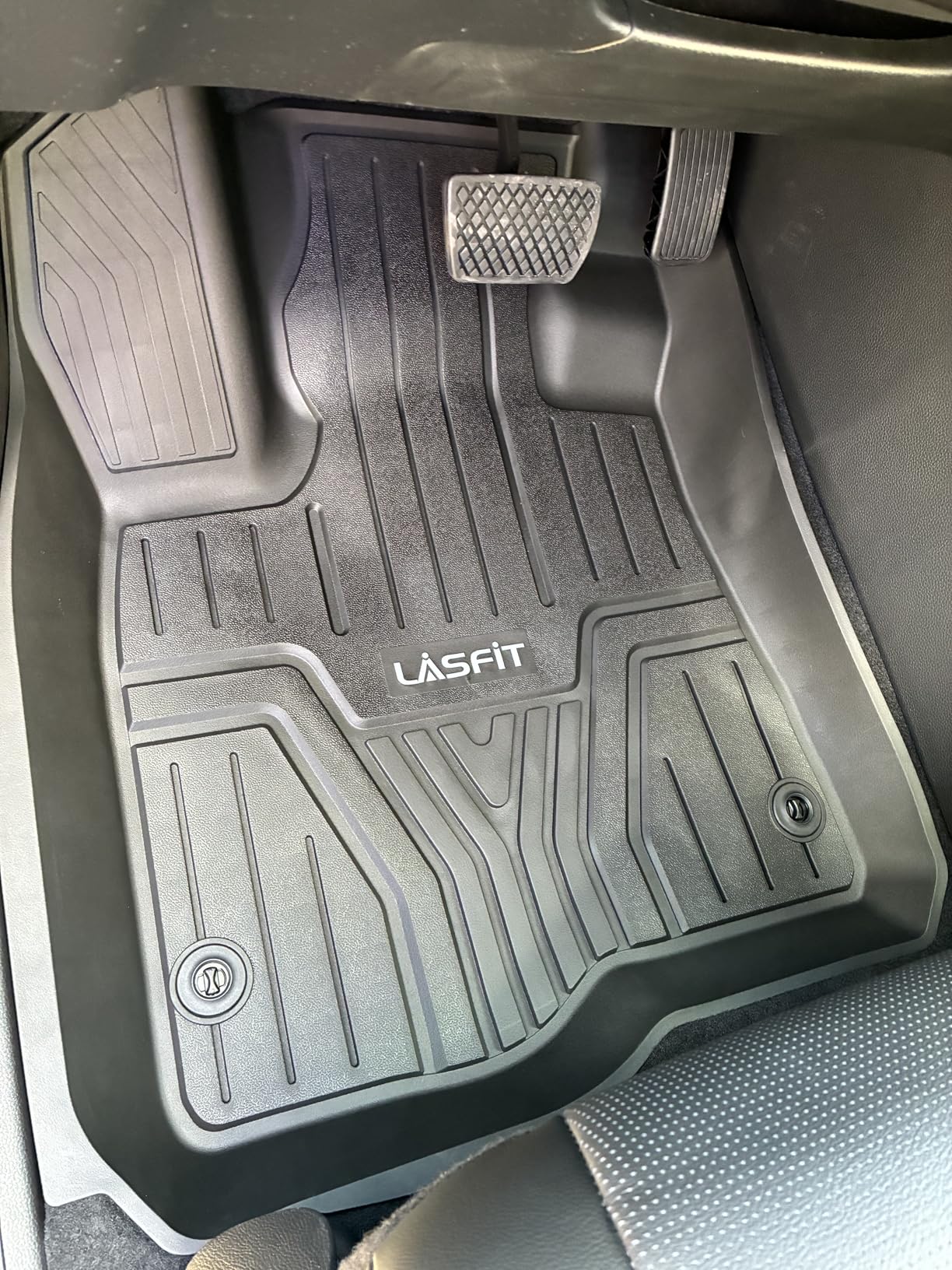 LASFIT Floor Mats and Cargo Liner for Honda CR-V 2026 2025 2024 2023 (Gasoline & Hybrid & e:FCEV), All Weather TPE Car Trunk Mat (Upper Position), 1st & 2nd Row & Trunk Liner Full Set Black customer photo 1