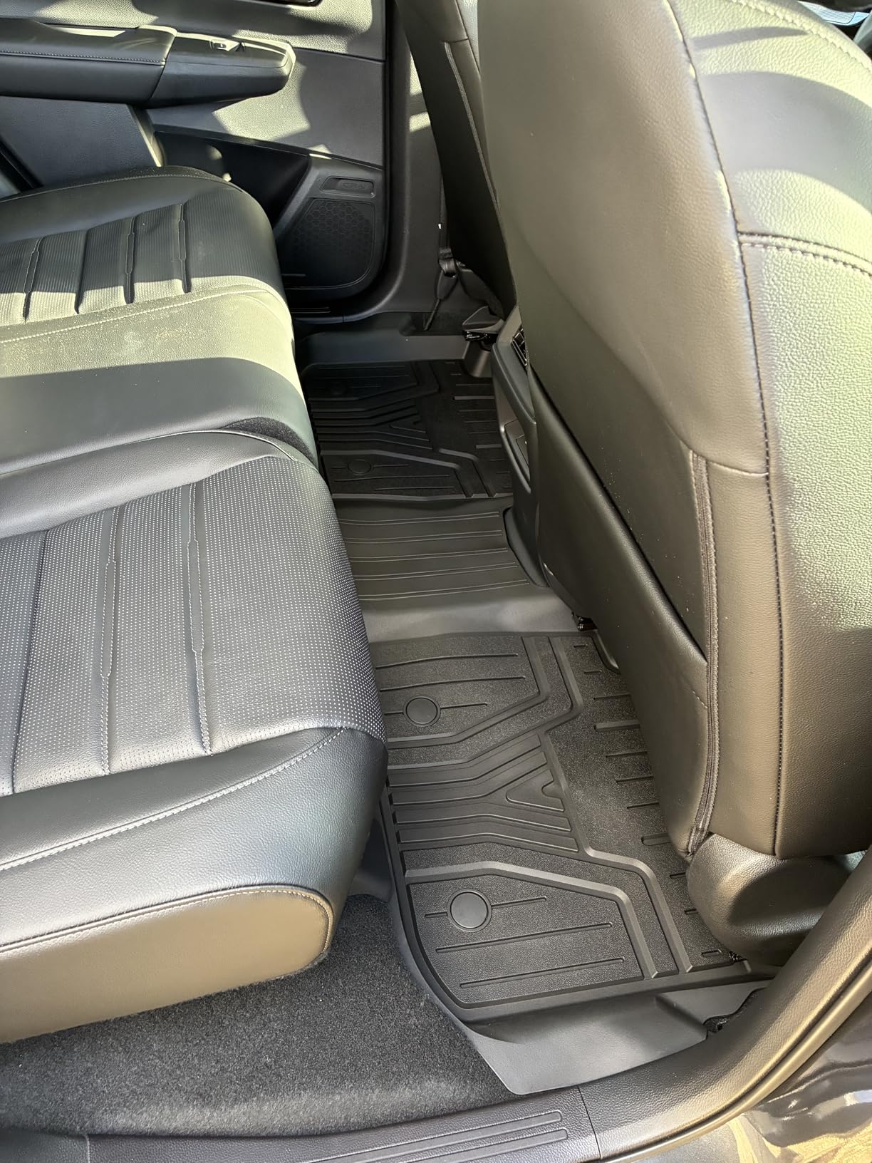 LASFIT Floor Mats and Cargo Liner for Honda CR-V 2026 2025 2024 2023 (Gasoline & Hybrid & e:FCEV), All Weather TPE Car Trunk Mat (Upper Position), 1st & 2nd Row & Trunk Liner Full Set Black customer photo 2