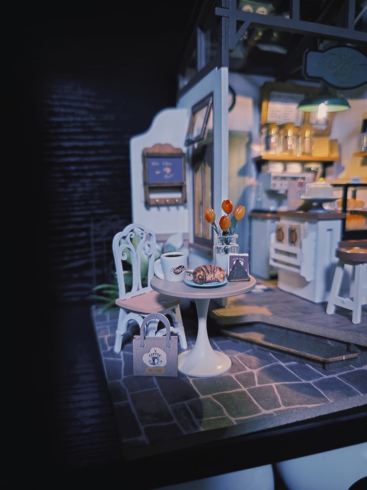 Rowood Coffee Miniature House Kit, DIY Miniature Dollhouse Kits Gifts for Adults to Build (NO.17 Cafe) customer photo 1