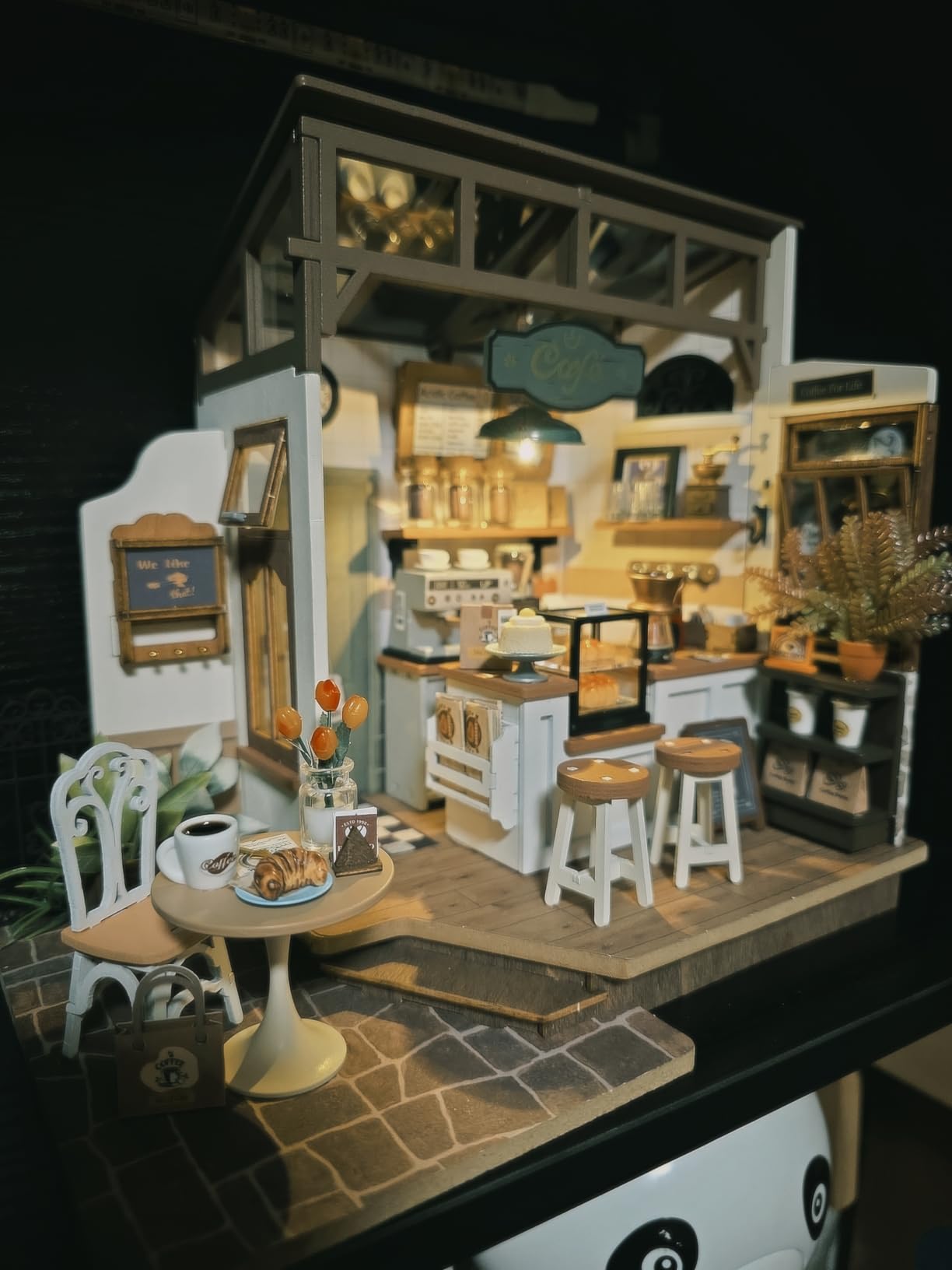 Rowood Coffee Miniature House Kit, DIY Miniature Dollhouse Kits Gifts for Adults to Build (NO.17 Cafe) customer photo 2