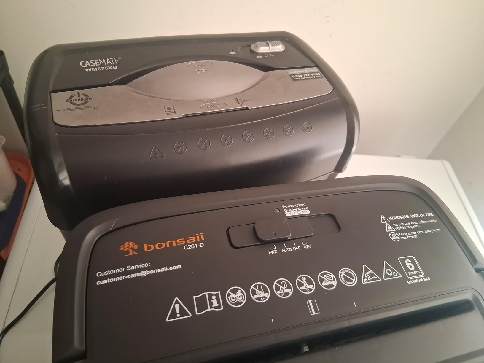 Bonsaii 6 Sheet High Security Micro Cut Paper Shredder, Credit Cards/Mail/Staples/Clips Shredder for Home Use with 4.2 Gallon Bin (C261-D) customer photo 1