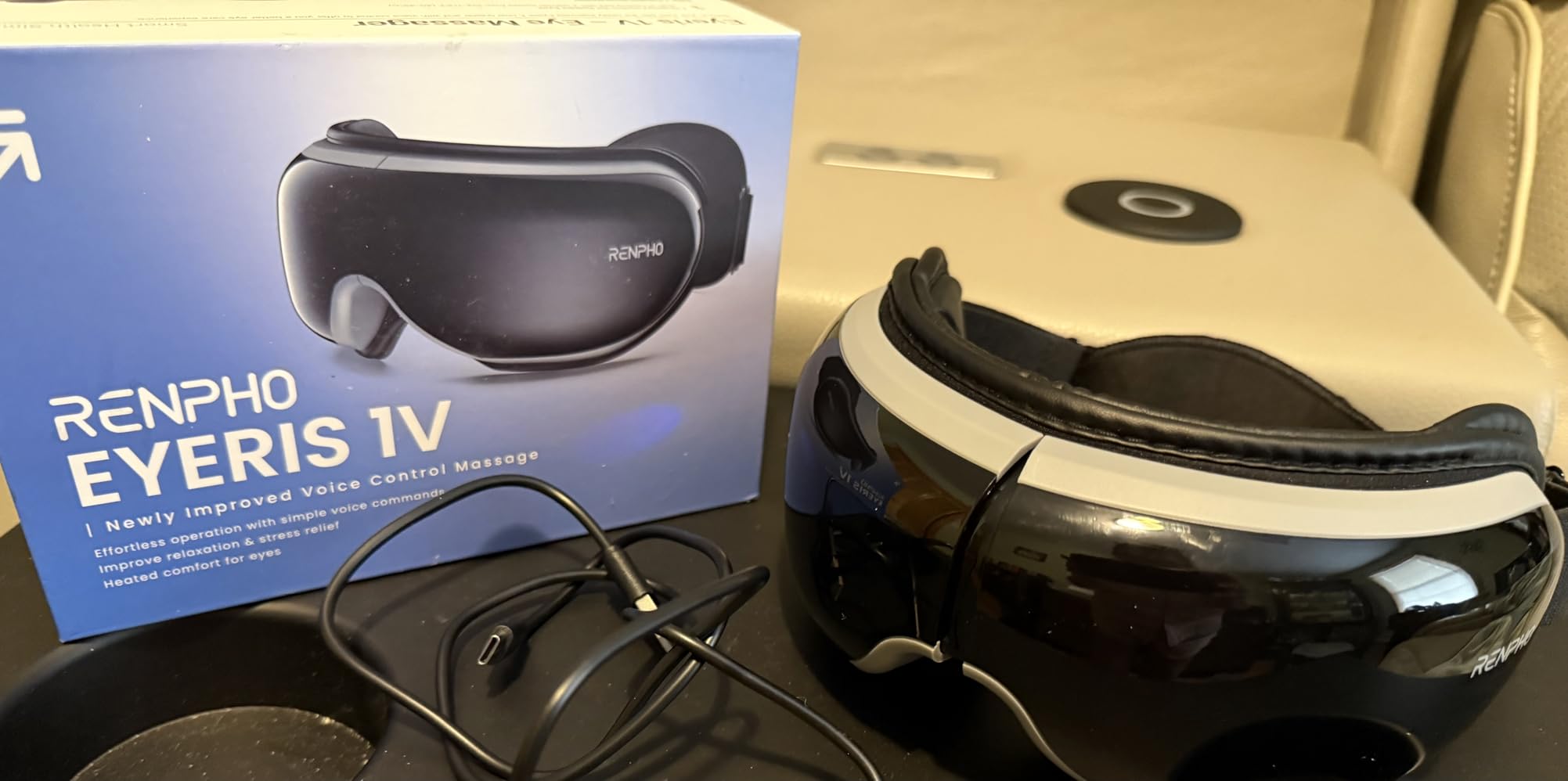 RENPHO Eye Massager with Heat and Cooling Voice Control, Mothers Day Gifts for Women Mom Her, FSA Eligible HSA, Massaging Eye Mask for Migraine Headache Dry Eyes and Stress Relief - Eyeris 3 customer photo 2