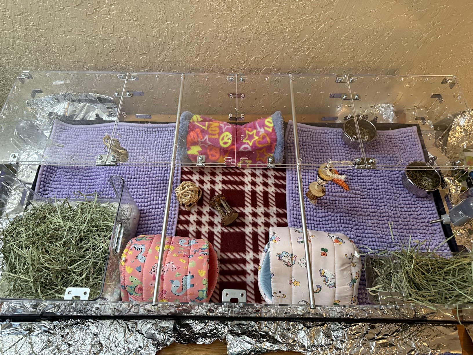 GuineaLoft Acrylic Cage (Model-A) - Large 4x2ft Expandable C&C Cage for Guinea Pigs, Rabbits, Button Quails, Hedgehogs, Small Animals that Need Roaming Space customer photo 2