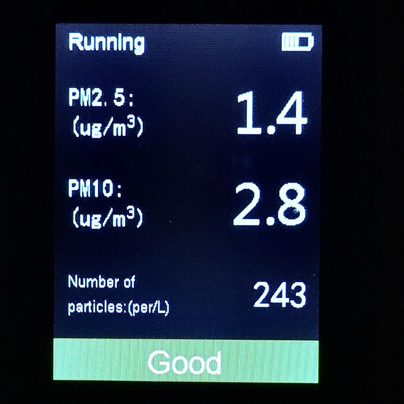 Temtop Air Quality Monitor Professional PM2.5 PM10 Particle Counter, Formaldehyde, Temperature, Humidity, AQI Tester for Indoor/Outdoor Air Pollution Detection w/Data Export customer photo 1