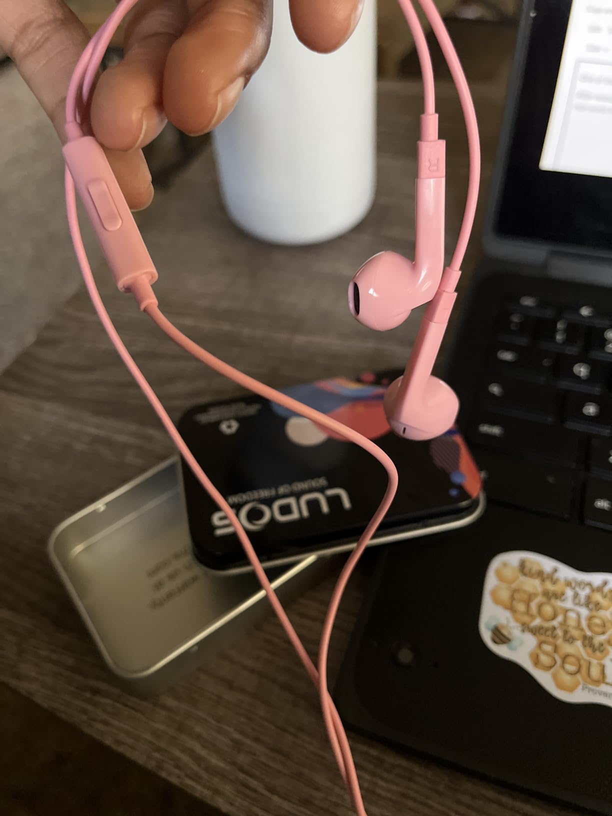 LUDOS FEROX Wired Earbuds in-Ear Headphones, 5 Year Warranty, Earphones with Microphone, Noise Isolation Corded for 3.5mm Jack Ear Buds for iPhone, Samsung, Computer, Laptop, Kids, School Students customer photo 2