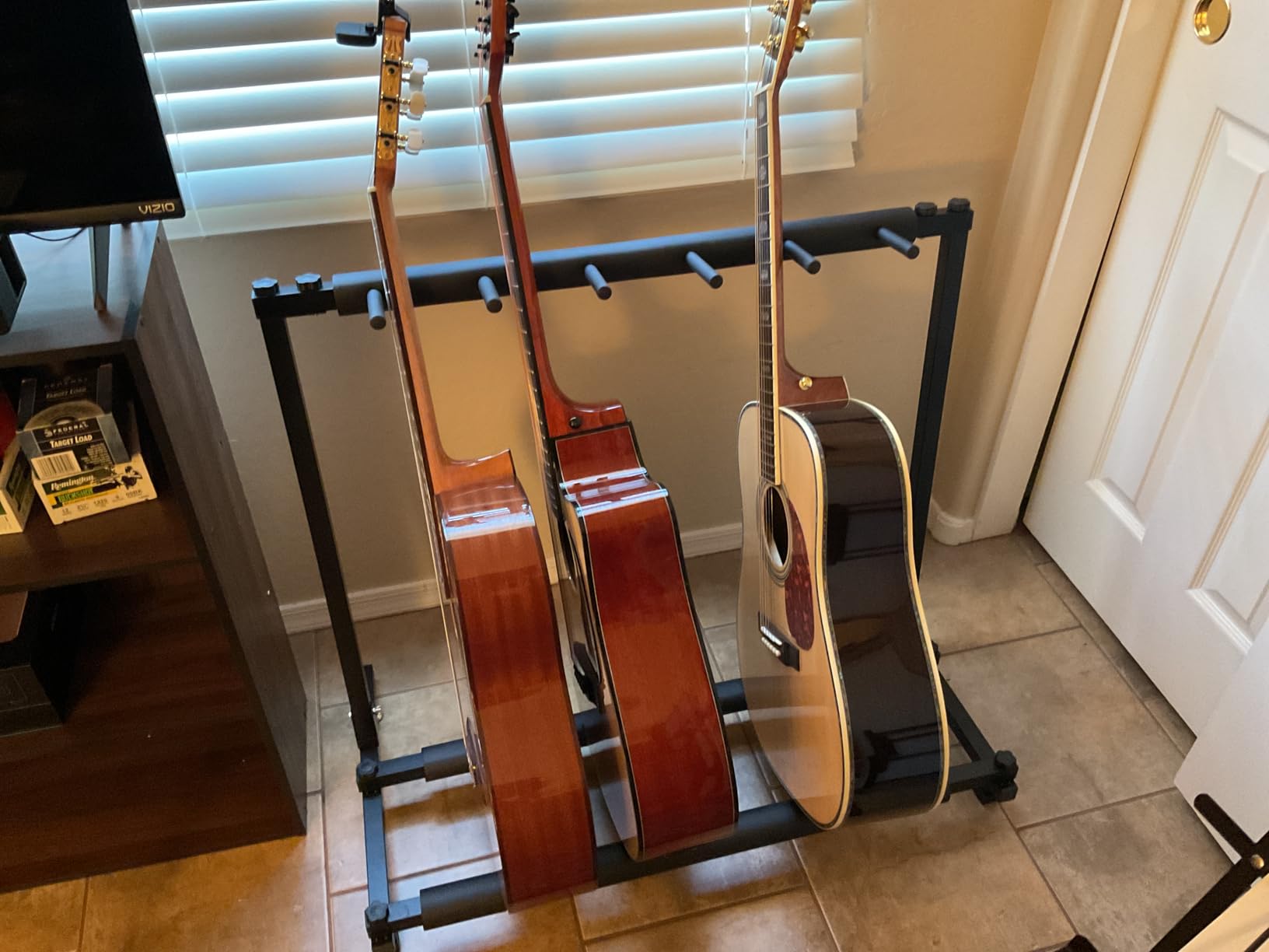 AODSK 5 Multi Guitar Stand Rack with Folding Design, Multiple Guitars Stand, Portable Black Guitar Holder customer photo 2