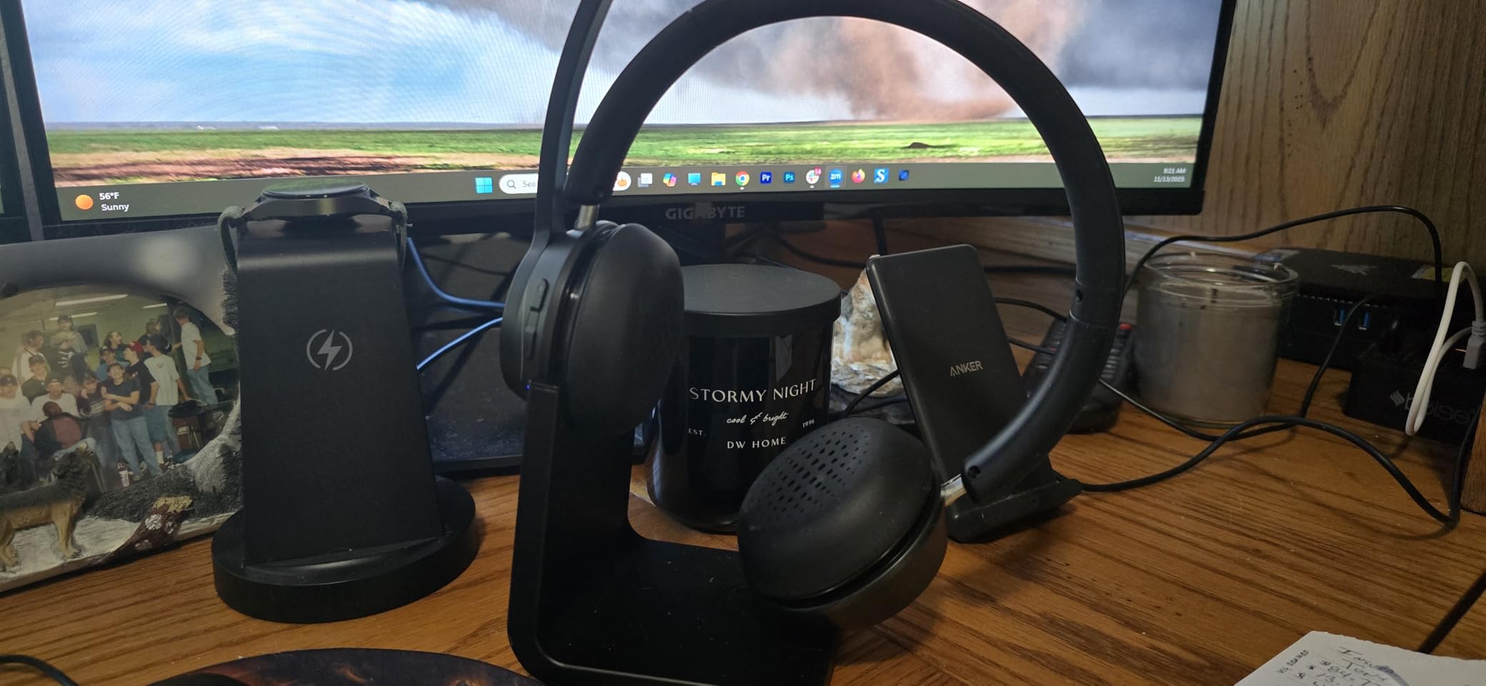 (Upgraded Version) Wireless Headset, Bluetooth Headset with Noise Cancelling Microphone, Best Headphones with Mic Mute & USB Dongle for PC/Computer/Laptop/Cell Phones/Remote Work/Call Center customer photo 2