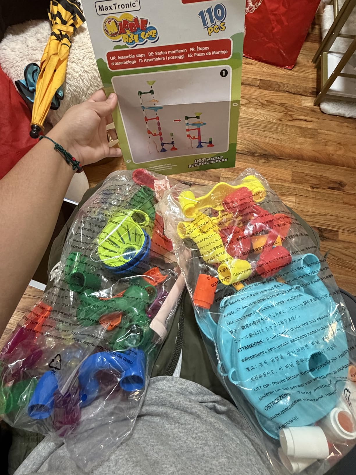 MaxTronic Marble Run Toy, 110pcs Marble Maze Kit STEM Educational Learning Toy for Kids, Mable Race Construction Railway Building Blocks with 60 Marbles Birthday Gift for Boys Girls 3-12 Years Old customer photo 1