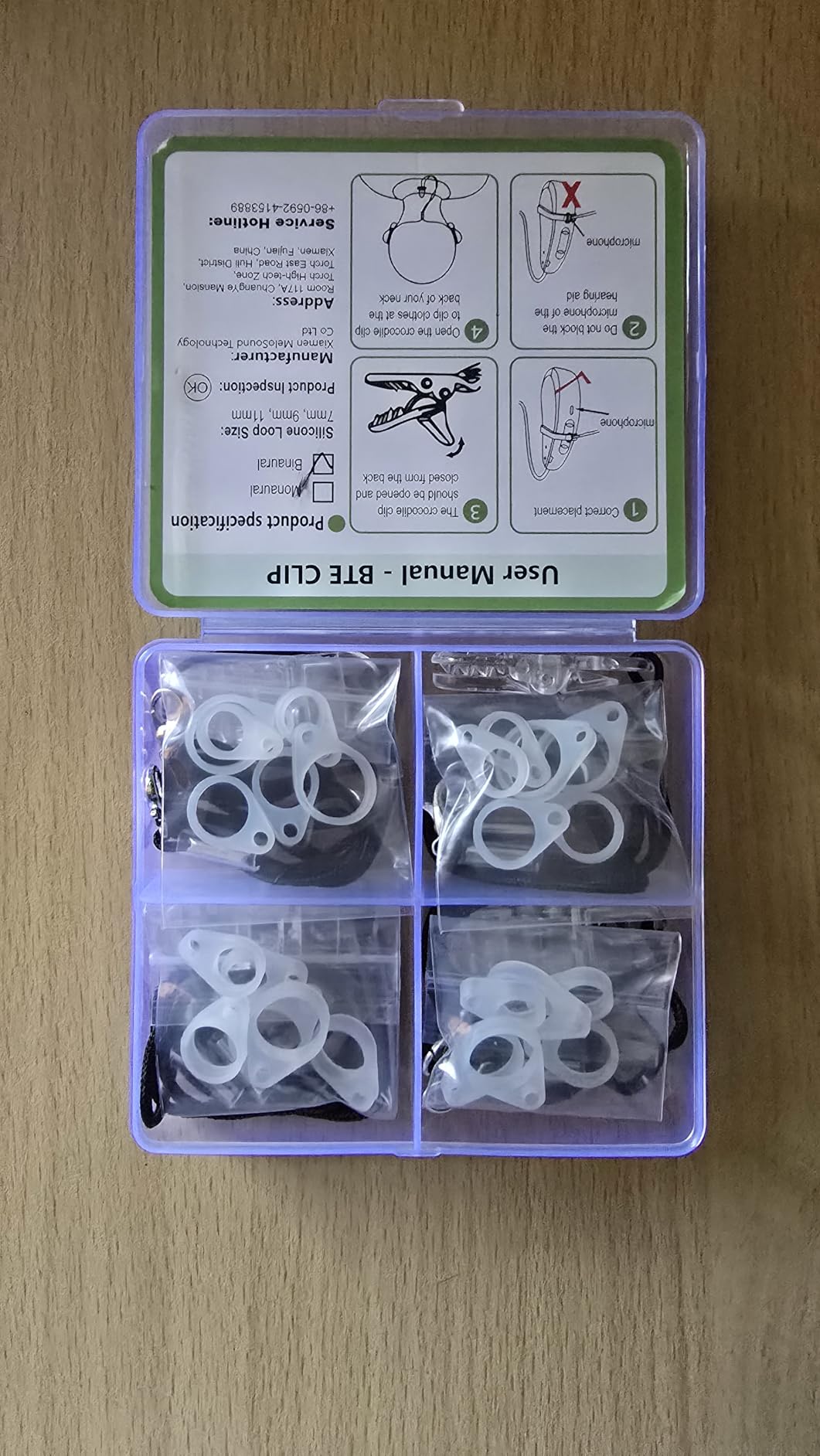Set of 4 Hearing Aid Clips, Anti-Lost Hearing Aid Lanyard BTE Clip String with 12 Pcs Silicone Loops, Hearing Protection Accessories for Adults & Kids, Monaural, 4 Colors customer photo 1