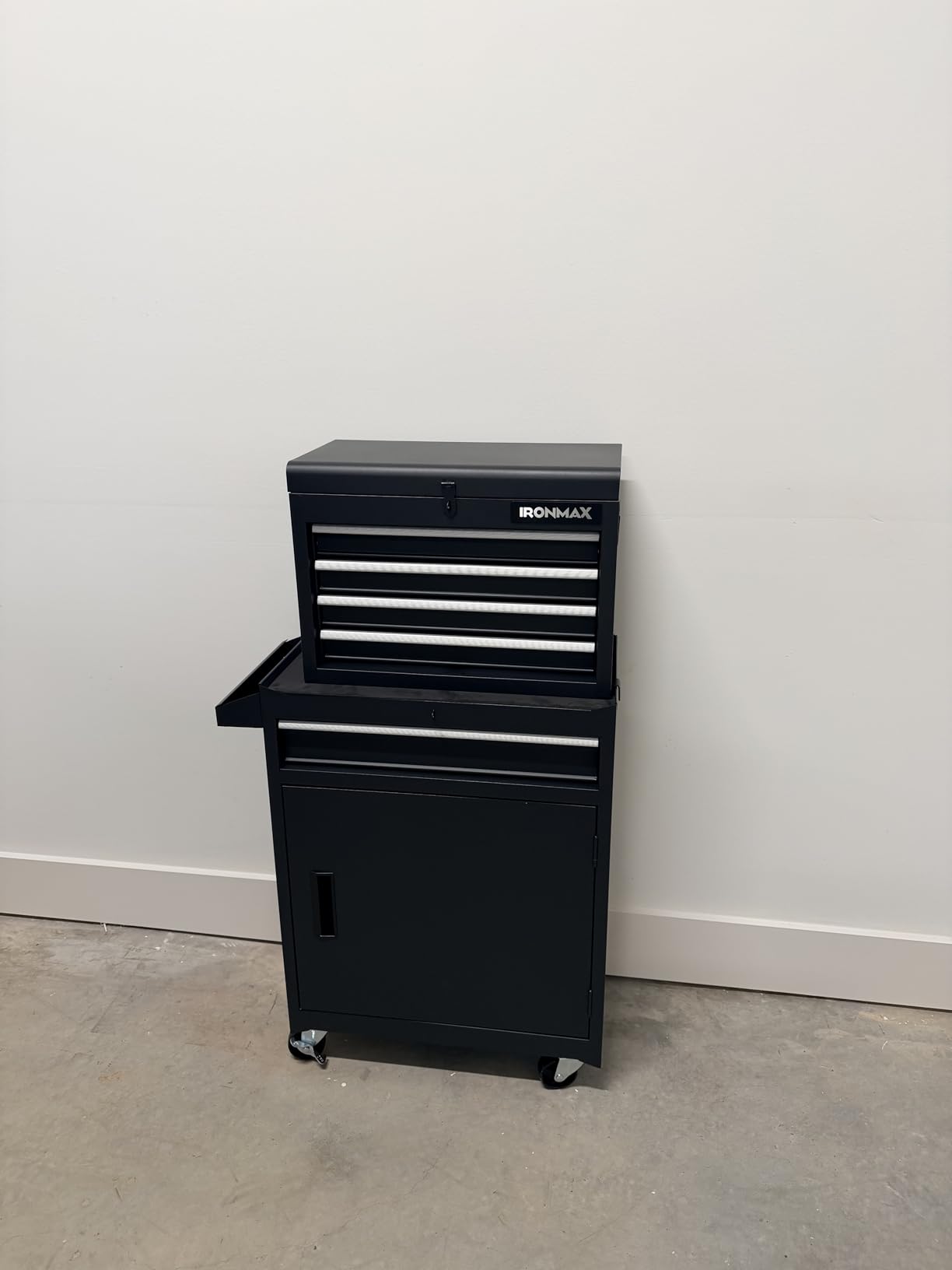 Goplus Tool Chest, 5-Drawer Rolling Tool Storage Cabinet with Detachable Top Tool Box, Liner, Universal Lockable Wheels, Adjustable Shelf, Locking Mechanism, Metal Tool Cart for Garage Workshop customer photo 1