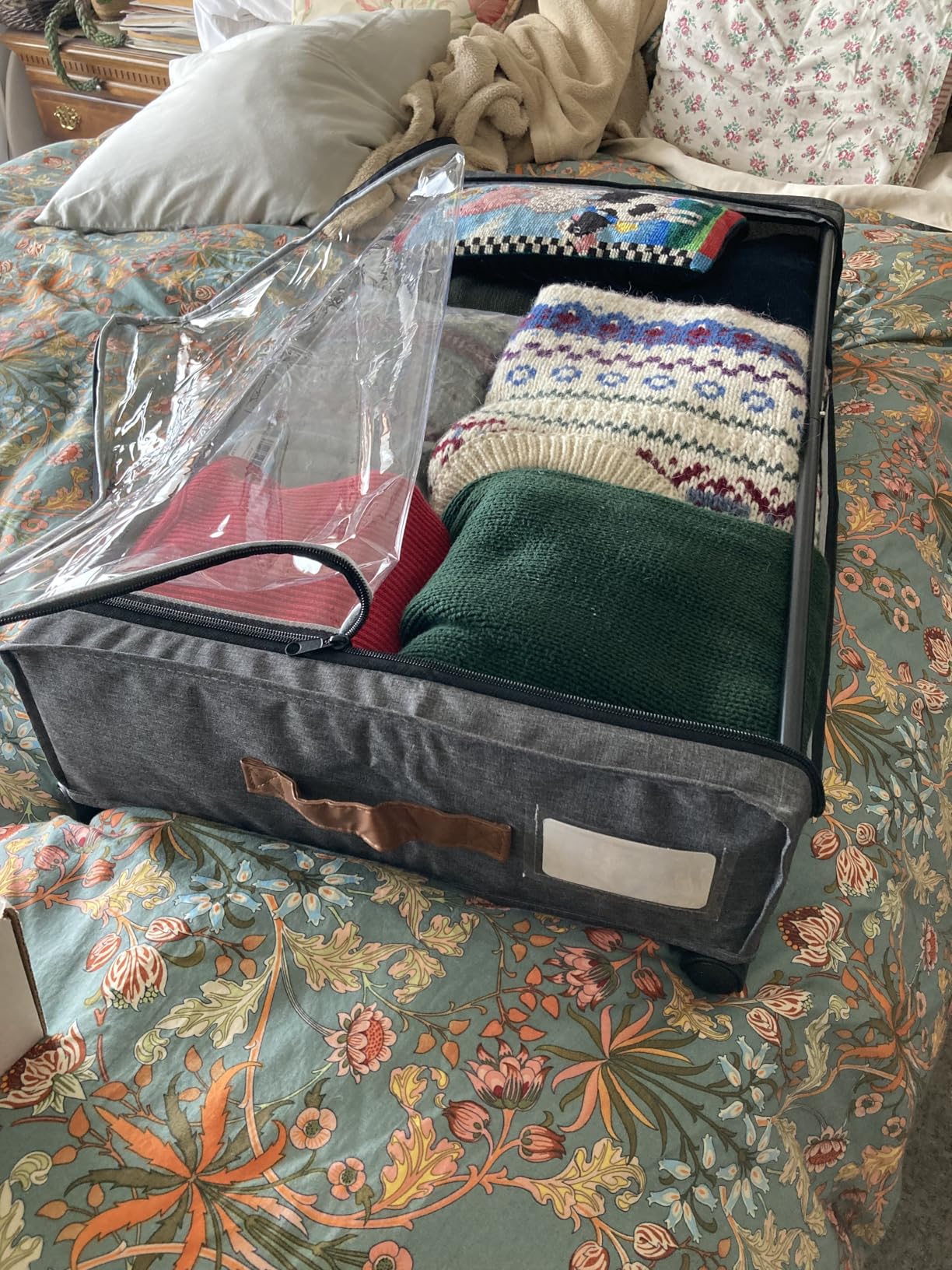 Yecaye Under Bed Storage with Wheels, 2Pack Under Bed Storage Containers, Underbed Shoe Storage Organizer, Rolling Under Bed Metal Drawers for Clothes, Blankets(30.71 x 16.93 x 6.69 in) customer photo 2